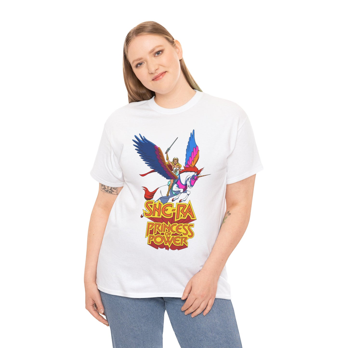 She-Ra & Swiftwind T-Shirt - Adora, Princess of Power, POP - Beloved Filmation Cartoon from the 1980s - He-Man Connection - Etheria - Fighting Hordak and the Evil Horde