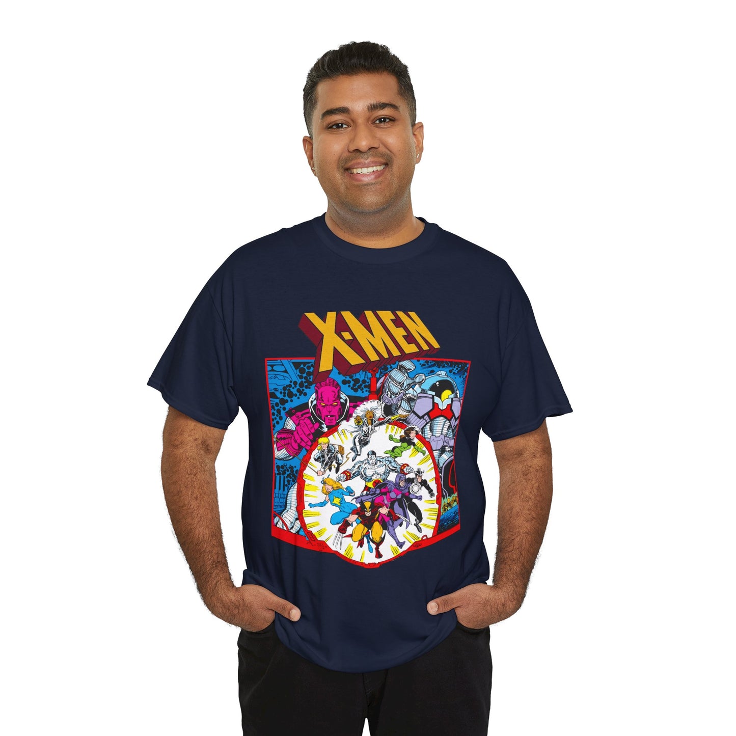 Uncanny X-Men T-Shirt - Arthur Adams Art - Wolverine, Havok, Rogue, Colossus, Psylocke, Longshot, Storm, Dazzler - High Evolutionary - Marvel Comics