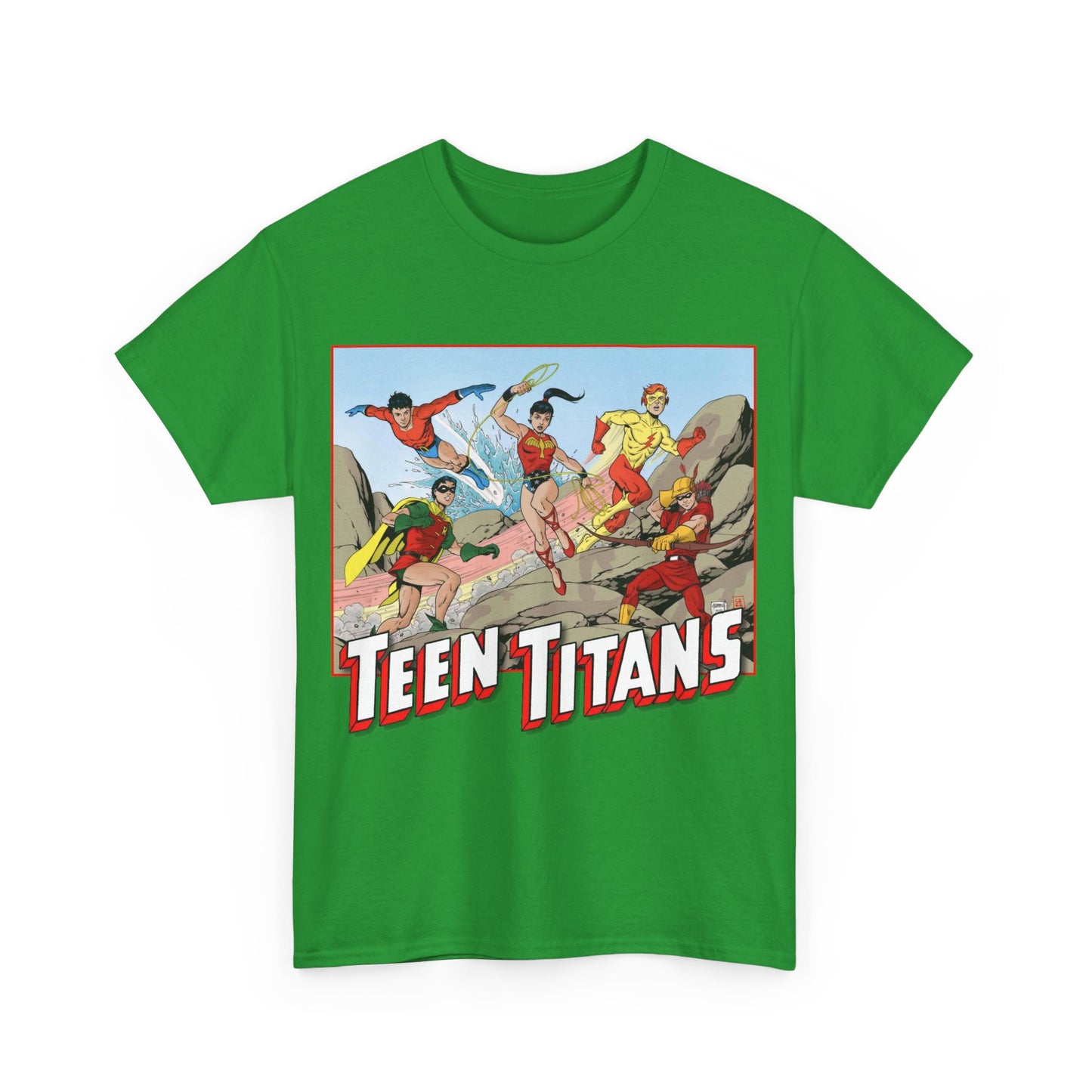 Teen Titans T-Shirt - Tom Grummett Art - Robin, Wonder Girl, Kid Flash, Speedy, Aqualad - DC Comics