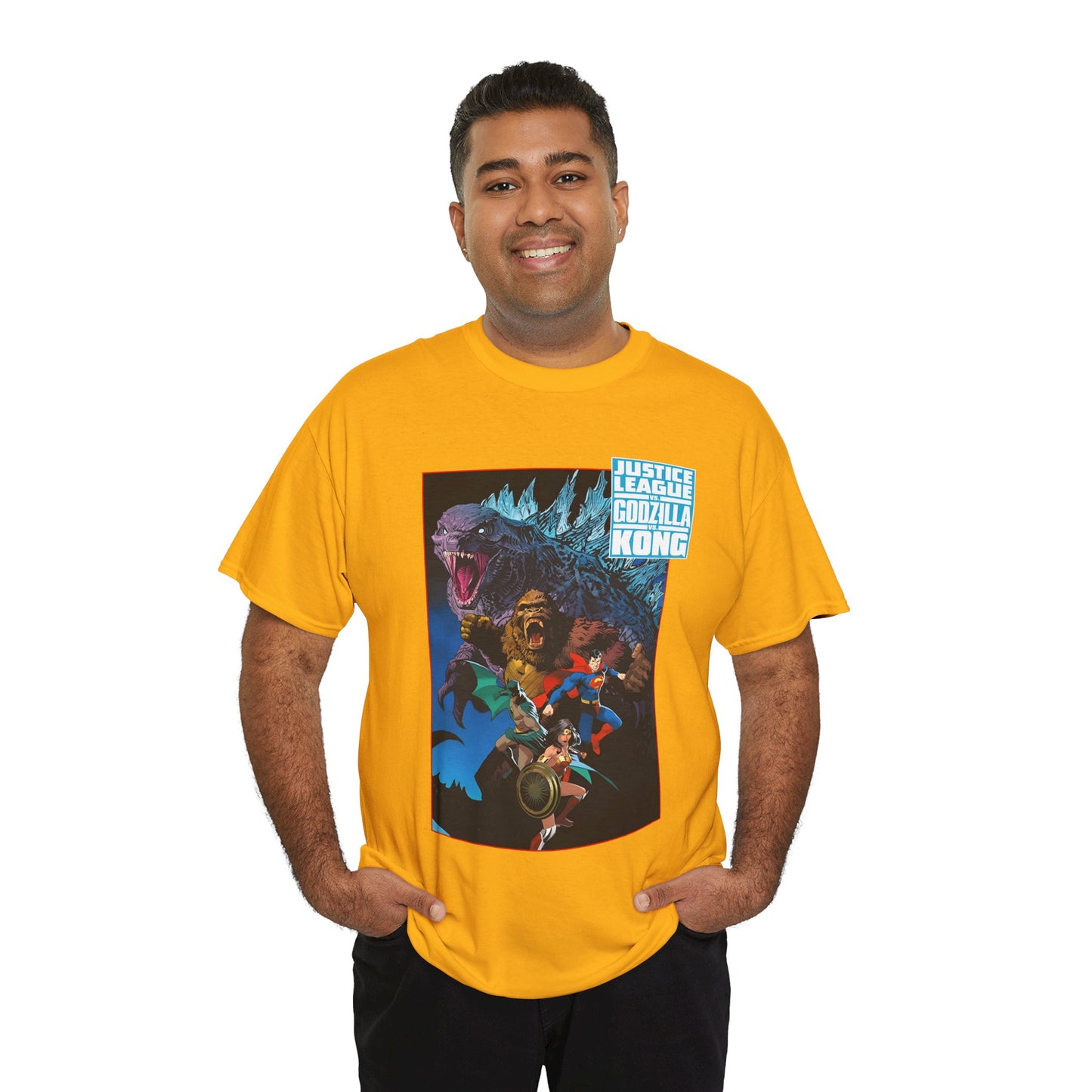 Justice League Vs Godzilla Vs Kong T-Shirt - Dan Mora Art - Wonder Woman, Superman, Batman - DC Comics