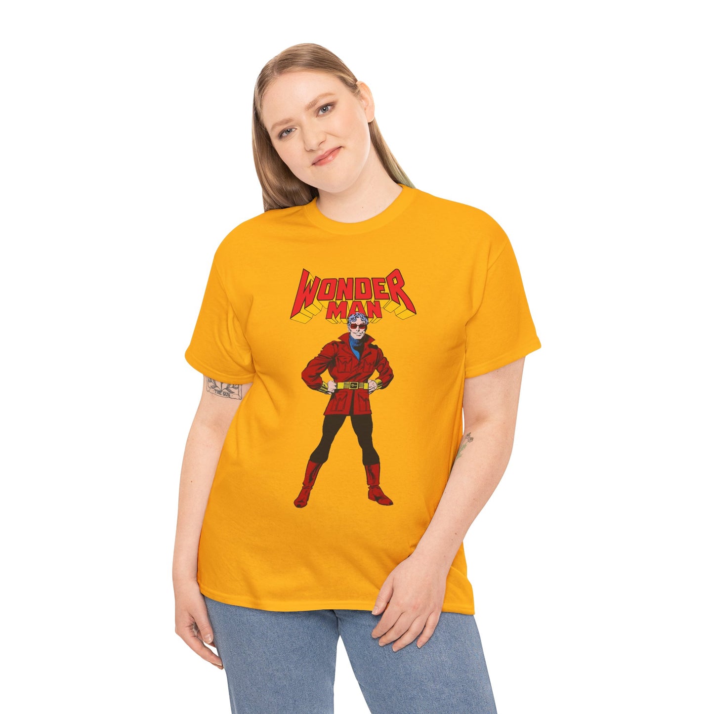 Wonder Man T-Shirt - George Perez Art - West Coast Avengers - Marvel Comics - Simon Williams - Safari Jacket Look