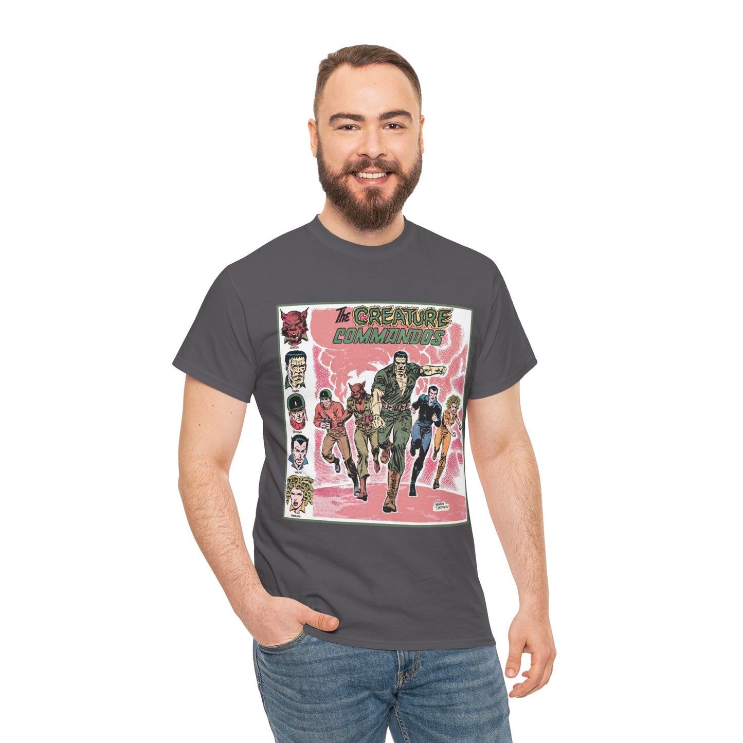 Creature Commandoes T-Shirt - Jerry Ordway Art - Medusa, Velcro, Shrieve - DC Comics Who's Who Art - Inspiration for James Gunn Series