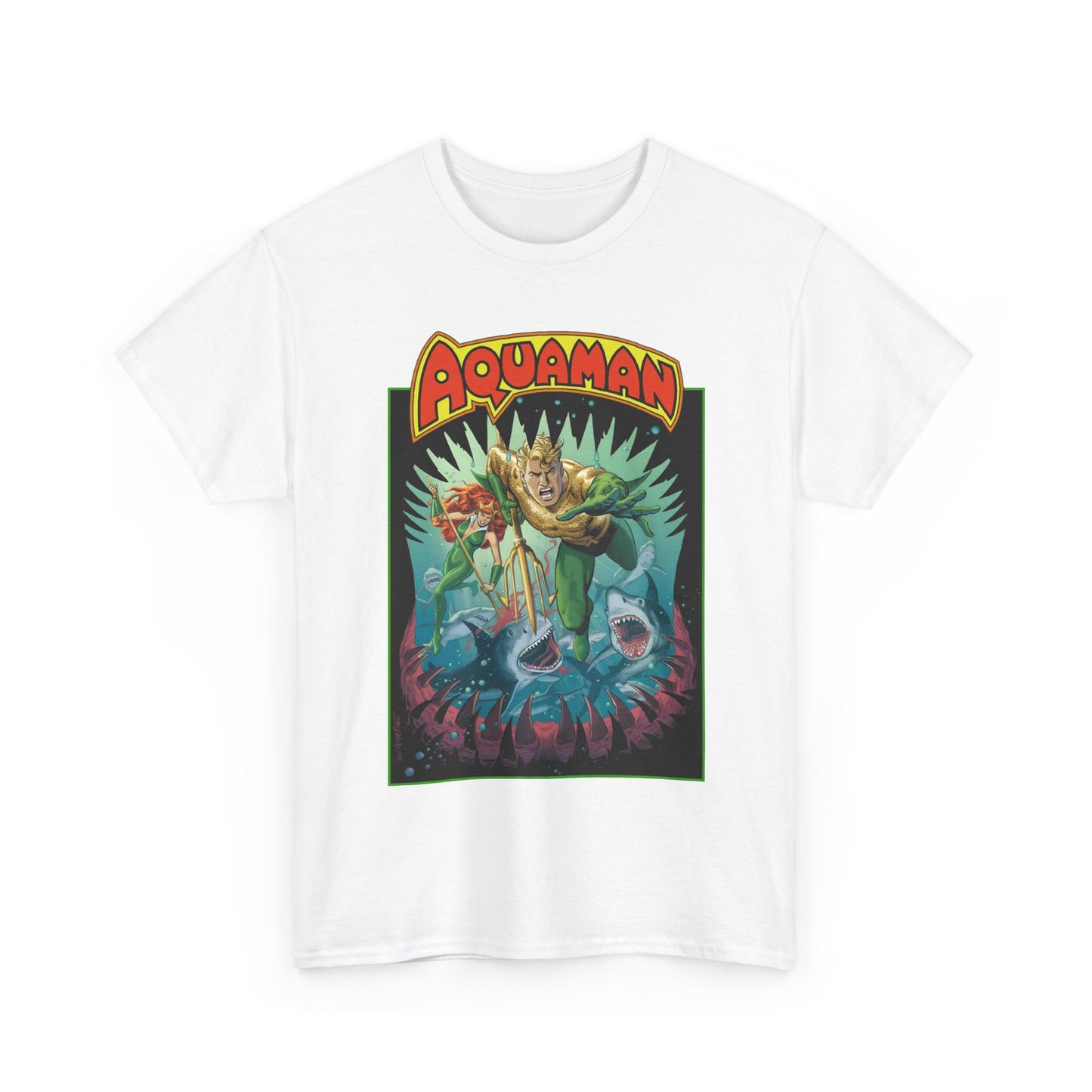 Aquaman T-Shirt - José Luis García-López Art - 80th Anniversary Variant Cover - Arthur Curry, Mera, Bronze Age Look - DC Comics