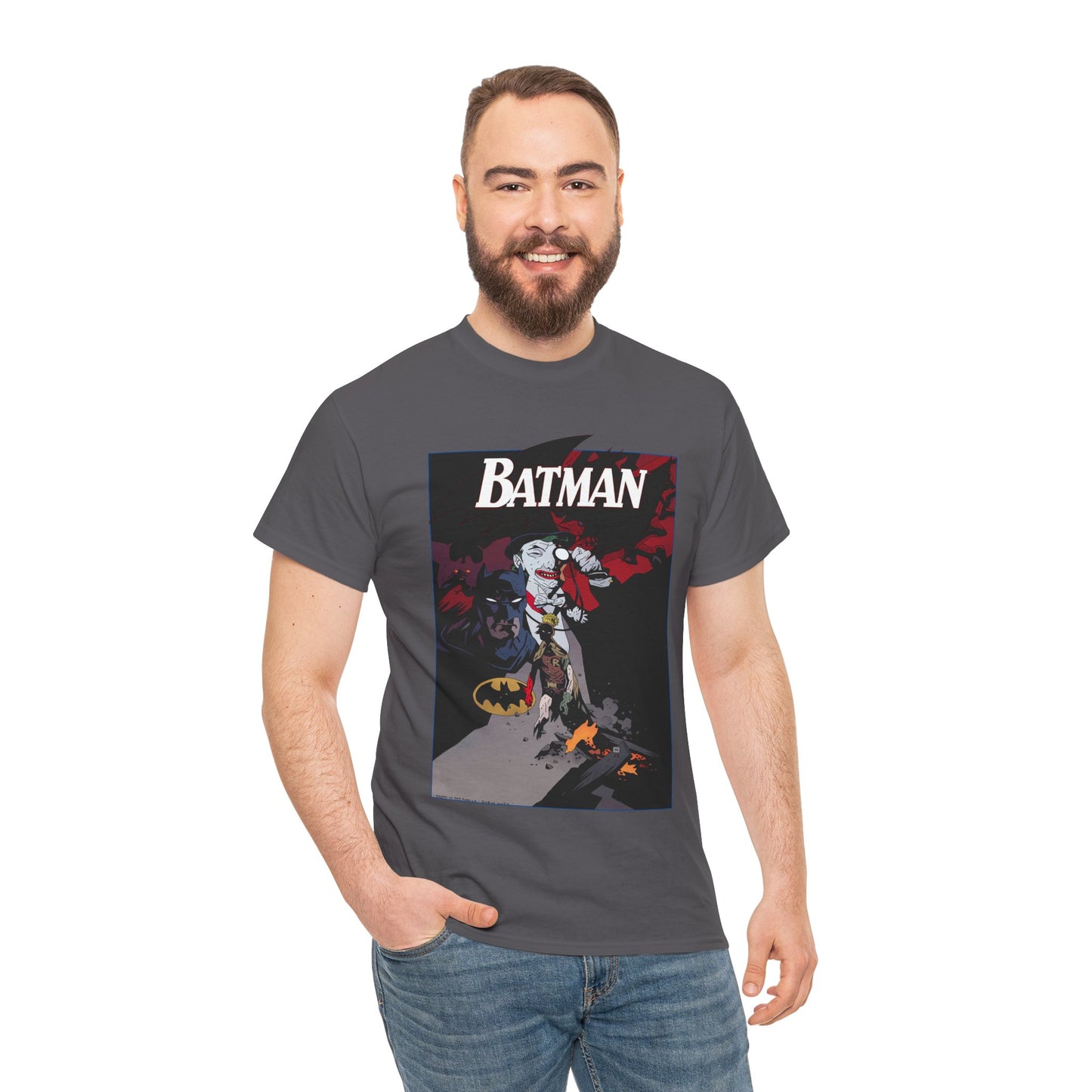 Batman T-Shirt - Mike Mignola Art - Death in the Family Storyline - Joker & Robin (Jason Todd) - DC Comics