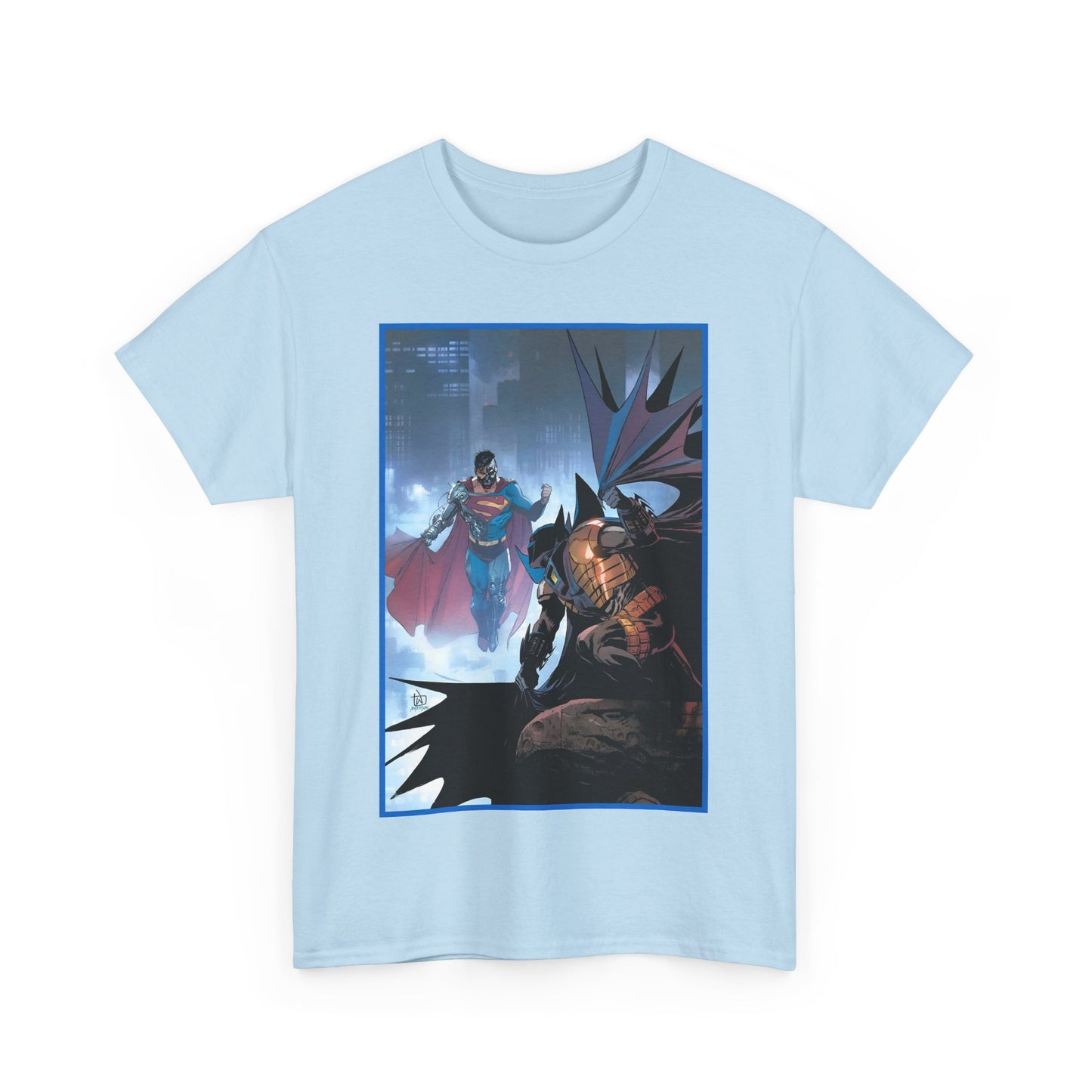 Cyborg Superman Vs Azrael Batman T-Shirt - Lee Weeks Art - Reign of the Superman, Knightfall - World's Finest Variant Cover Art - DC Comics