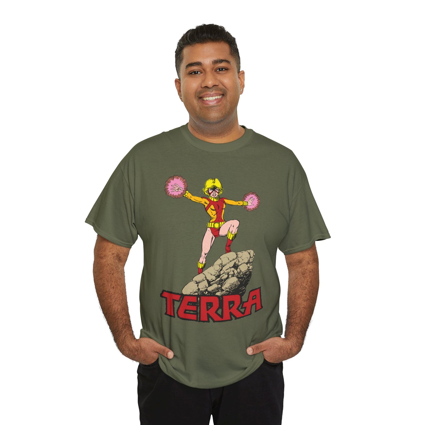 Terra T-Shirt - George Perez Art - - New Teen Titans & Traitor - Judas Contract - Tara Markov, Sister to Geo-Force - Deathstroke Ally - DC Comics
