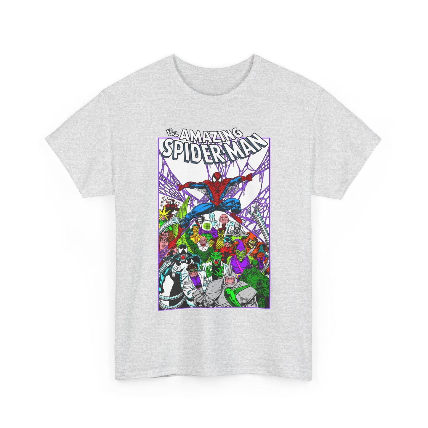 Amazing Spider-Man T-Shirt - Mark Bagley Art - Venom, Green Goblin, Rhino, Doctor Octopus, Kingpin, Carnage - Marvel Comics