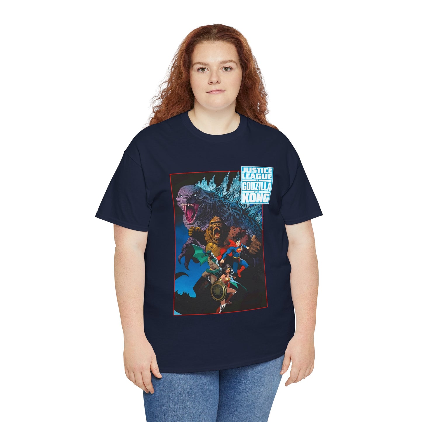 Justice League Vs Godzilla Vs Kong T-Shirt - Dan Mora Art - Wonder Woman, Superman, Batman - DC Comics