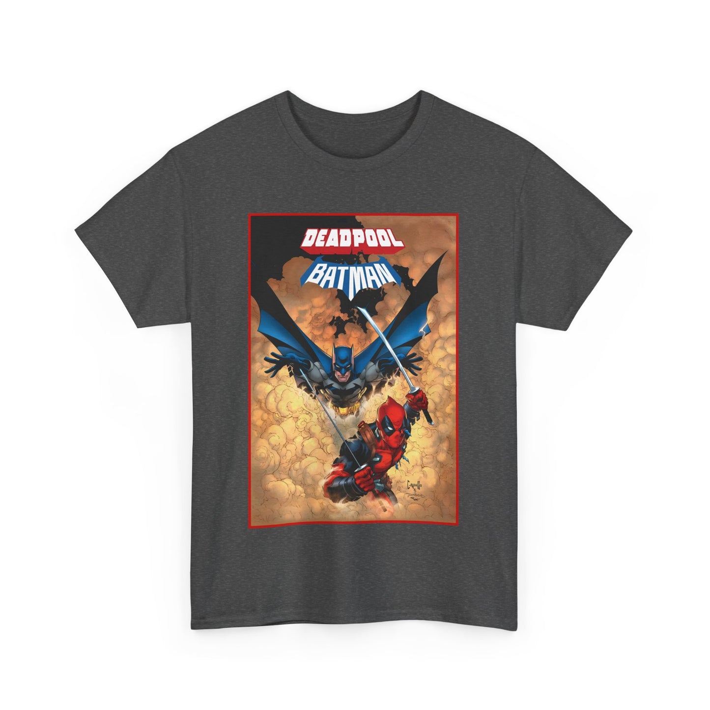 Deadpool & Batman T-Shirt - Greg Capullo Art - DC & Marvel Comics - Crossover - Slade Wilson, Bruce Wayne - 2025