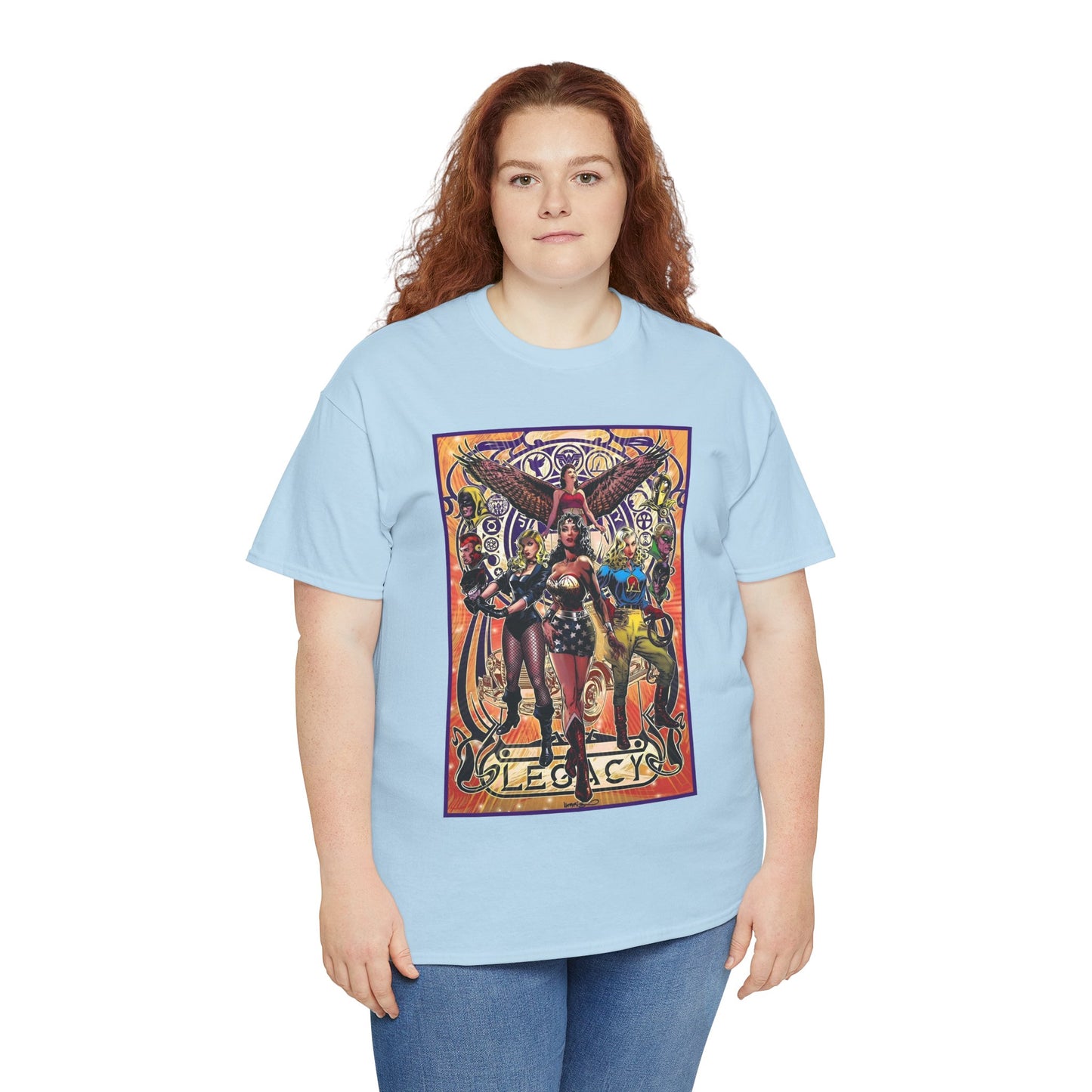 Justice Society T-Shirt - Tony Harris Art - Wonder Woman, Liberty Belle, Black Canary, Hawkgirl - JSA - DC Comics