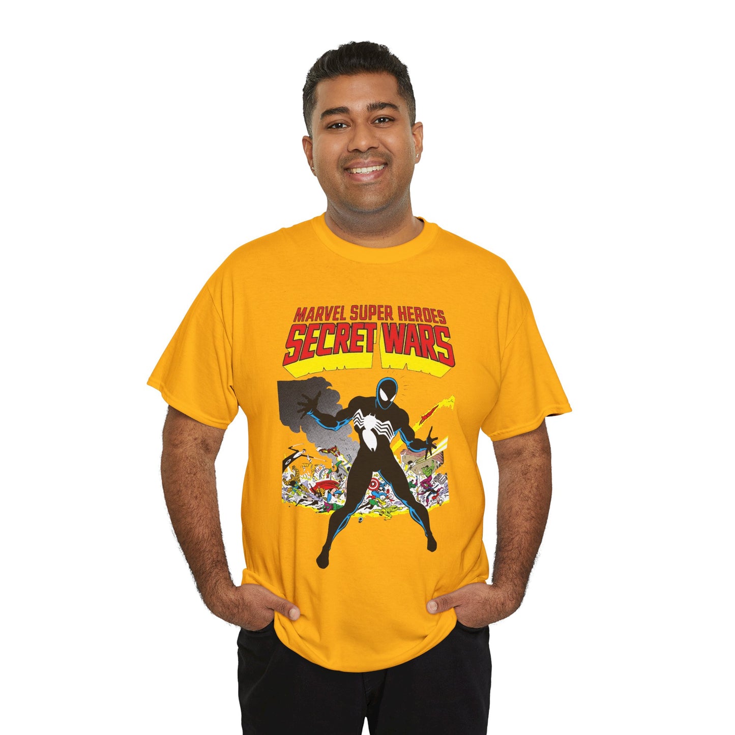 Secret Wars T-Shirt - Classic Marvel Comics Series - Alien Symbiote Spider-Man, 1st Appearance - Future Venom Story