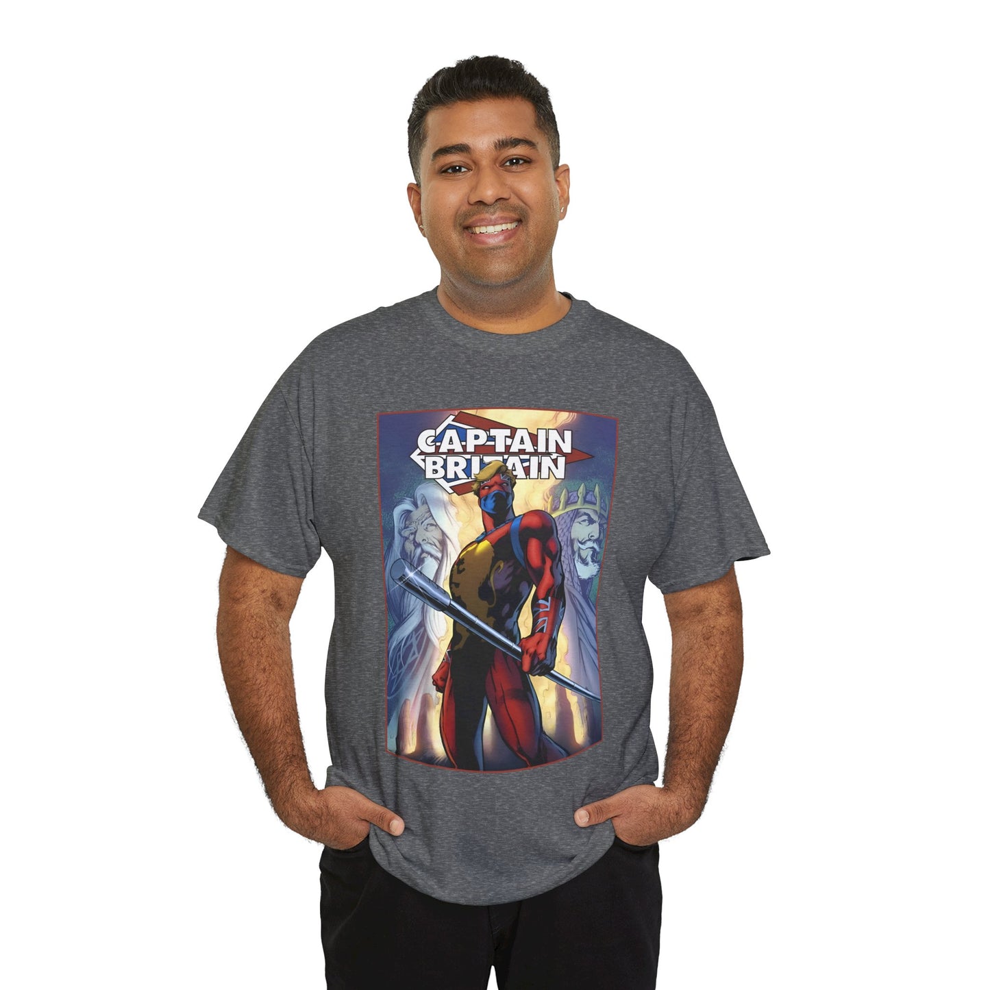 Captain Britain T-Shirt - Alan Davis Art - Excalibur Member - Marvel Comics
