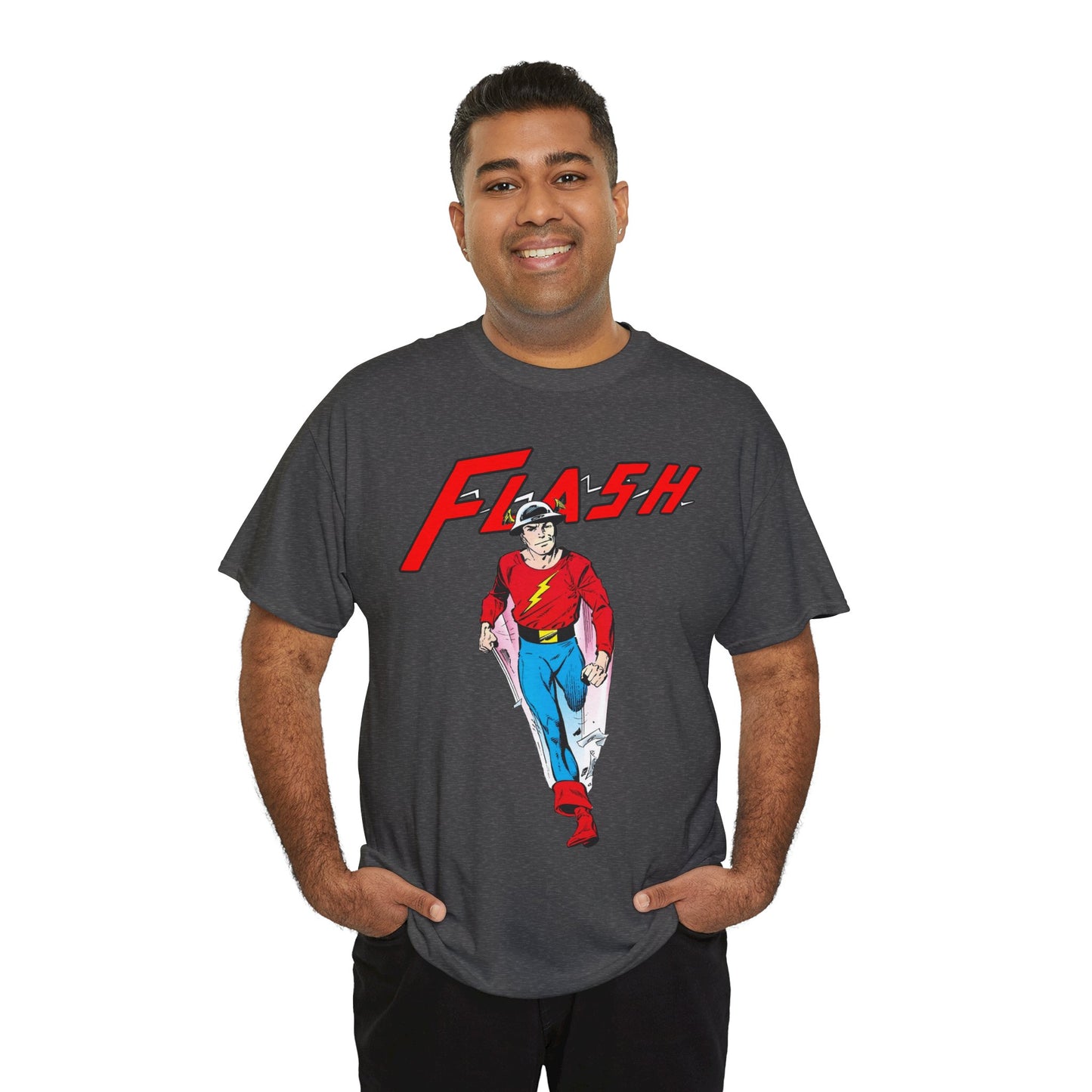 Golden Age Flash T-Shirt - John Byrne Art - Justice Society/JSA Member - Jay Garrick - Speedster