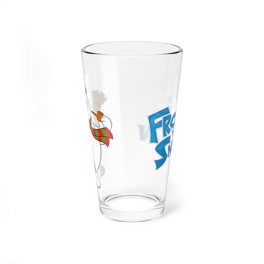 Frosty the Snowman Pint Glass, 16oz - Classic Rankin/Bass TV Christmas Cartoon Special