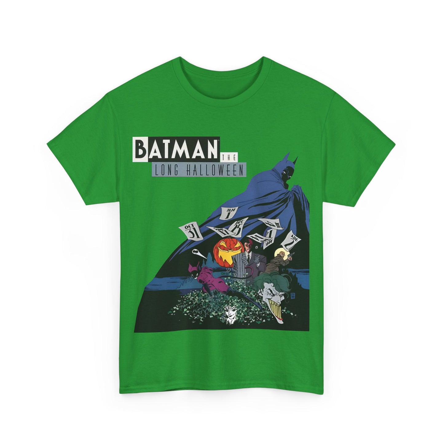 Batman The Long Halloween T-Shirt - Stunning Tim Sale Art - Joker, Catwoman, Two-Face, Poison Ivy, Commissioner Gordon - DC Comics - Classic Story