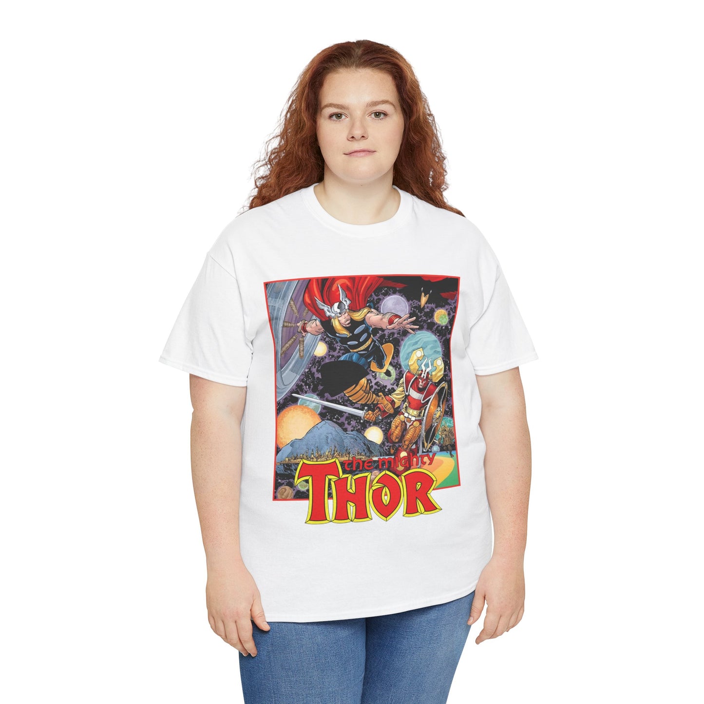 Mighty Thor T-Shirt - Walt Simonson Art - Odin, Asgard - 1980s Series - Marvel Comics
