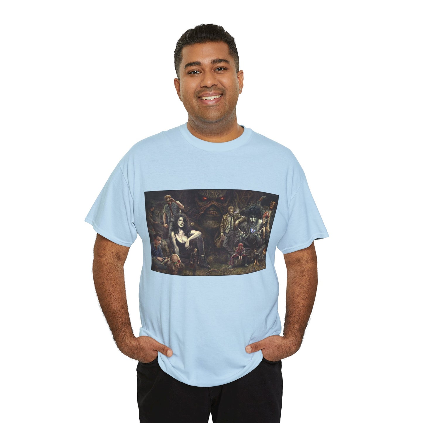 Vertigo Poster T-Shirt - Lee Bermejo Art - Swamp Thing, Sandman, Death, Spider Jerusalem, Shade - DC Comics