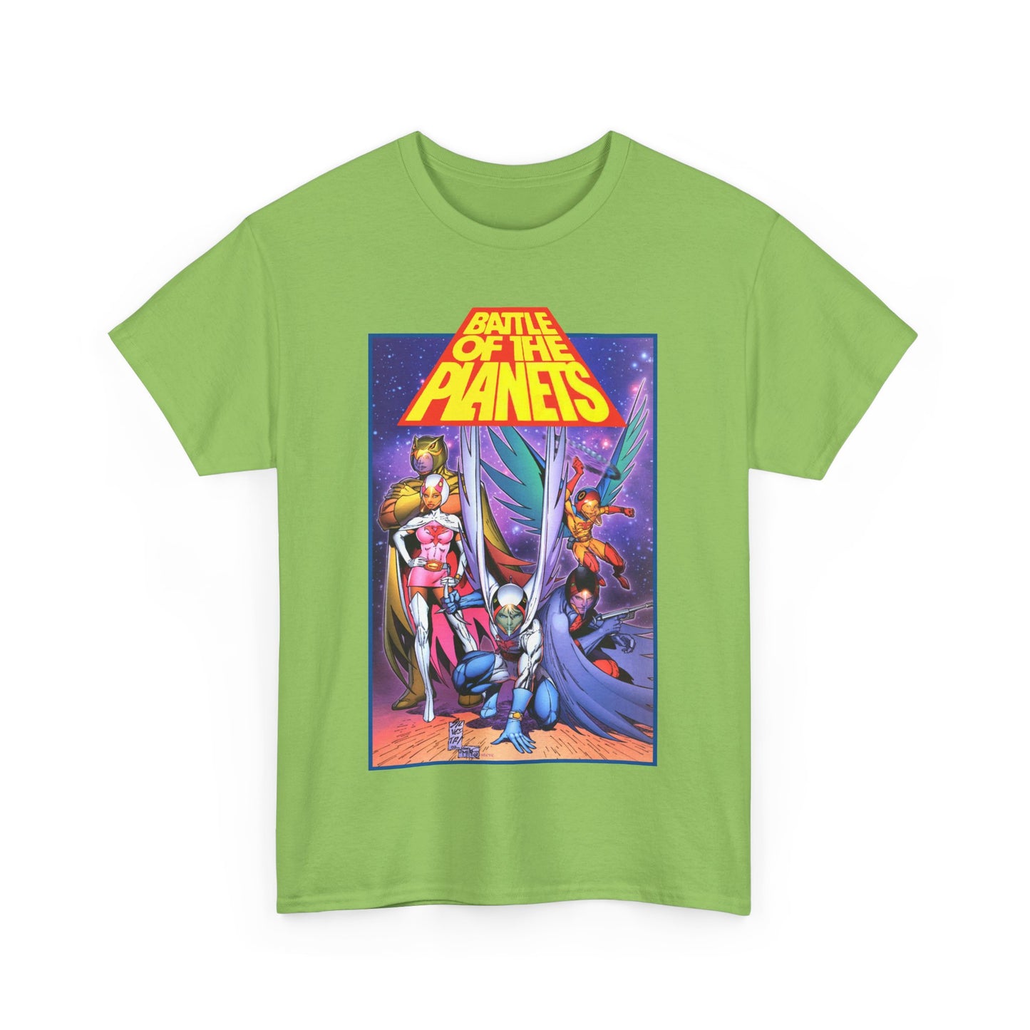 Battle of the Planets T-Shirt - Marc Silvestri Art - G-Force - Popular Gatchaman Cartoon - Mark, Jason, Princess, Keyop, and Tiny