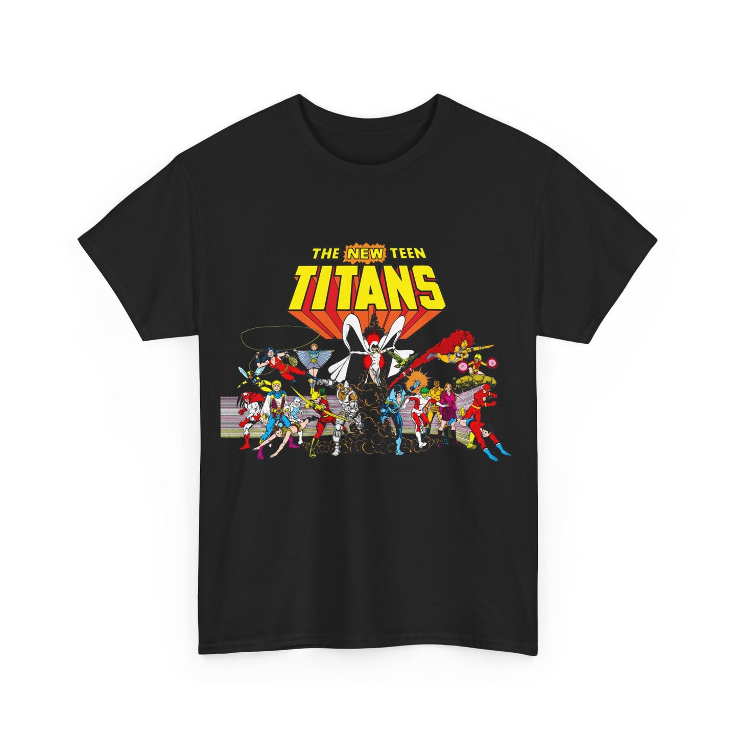 New Teen Titans T-Shirt - George Perez Art - Nightwing, Starfire, Cyborg, Speedy, Bumblebee, Hawk, Dove, Speedy, Wonder Girl, Terra, Lilith - DC Comics