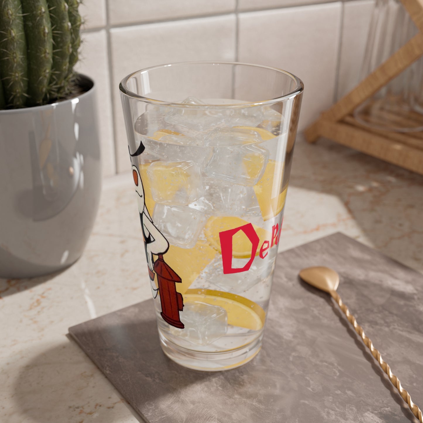Deputy Dawg Pint Glass, 16oz - Classic Terrytoons 1960s Beloved Cartoon - Retro Animation