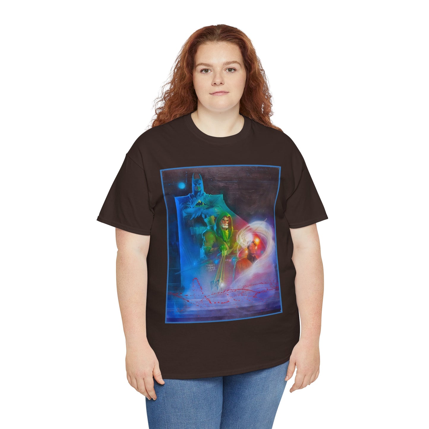 Batman, Green Arrow, Question T-Shirt - Denys Cowan & Bill Sienkiewicz Art - DC Comics - Gotham City
