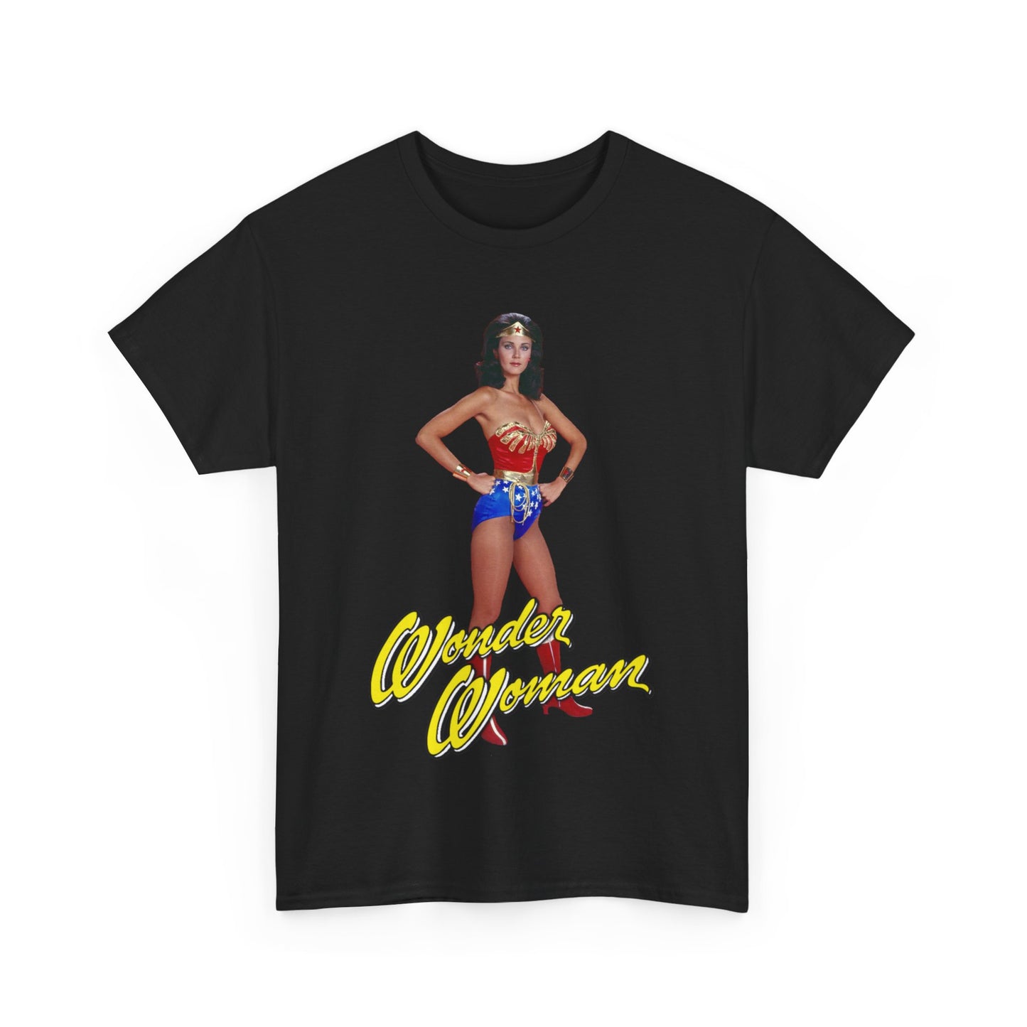 Wonder Woman T-Shirt - Lynda Carter - Popular 1970s CBS TV Show - DC Comics Character - Diana Prince, Paradise Island