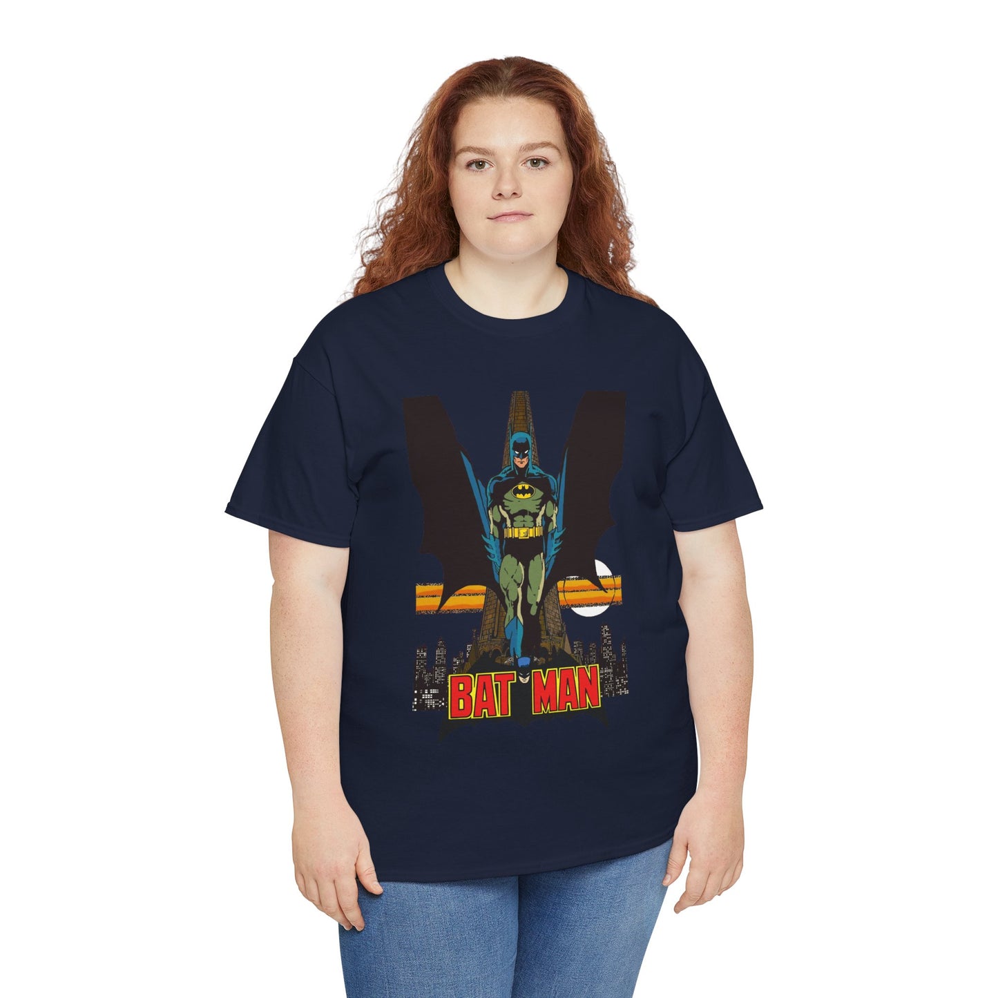 Batman T-Shirt - George Perez Art - JLA 80s Postcard Set - DC Comics - Gotham City - Justice League of America Member