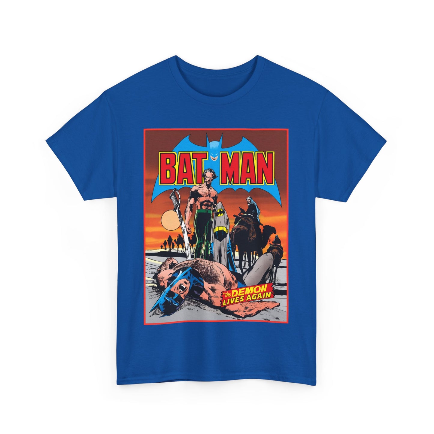 Batman T-Shirt - Neal Adams Art - R'as Al Ghul - Demon Lives Again - DC Comics - Dark Knight Detective