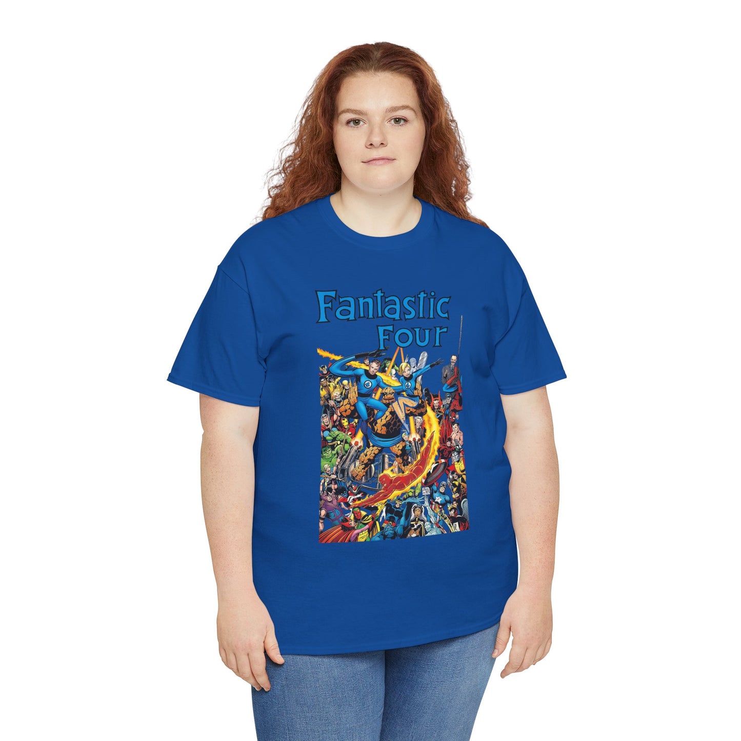 Fantastic Four T-Shirt - Classic John Byrne Art - Popular Marvel Comics Characters - Human Torch, The Thing, Invisible Woman, Reed Richards - 2025 MCU Movie