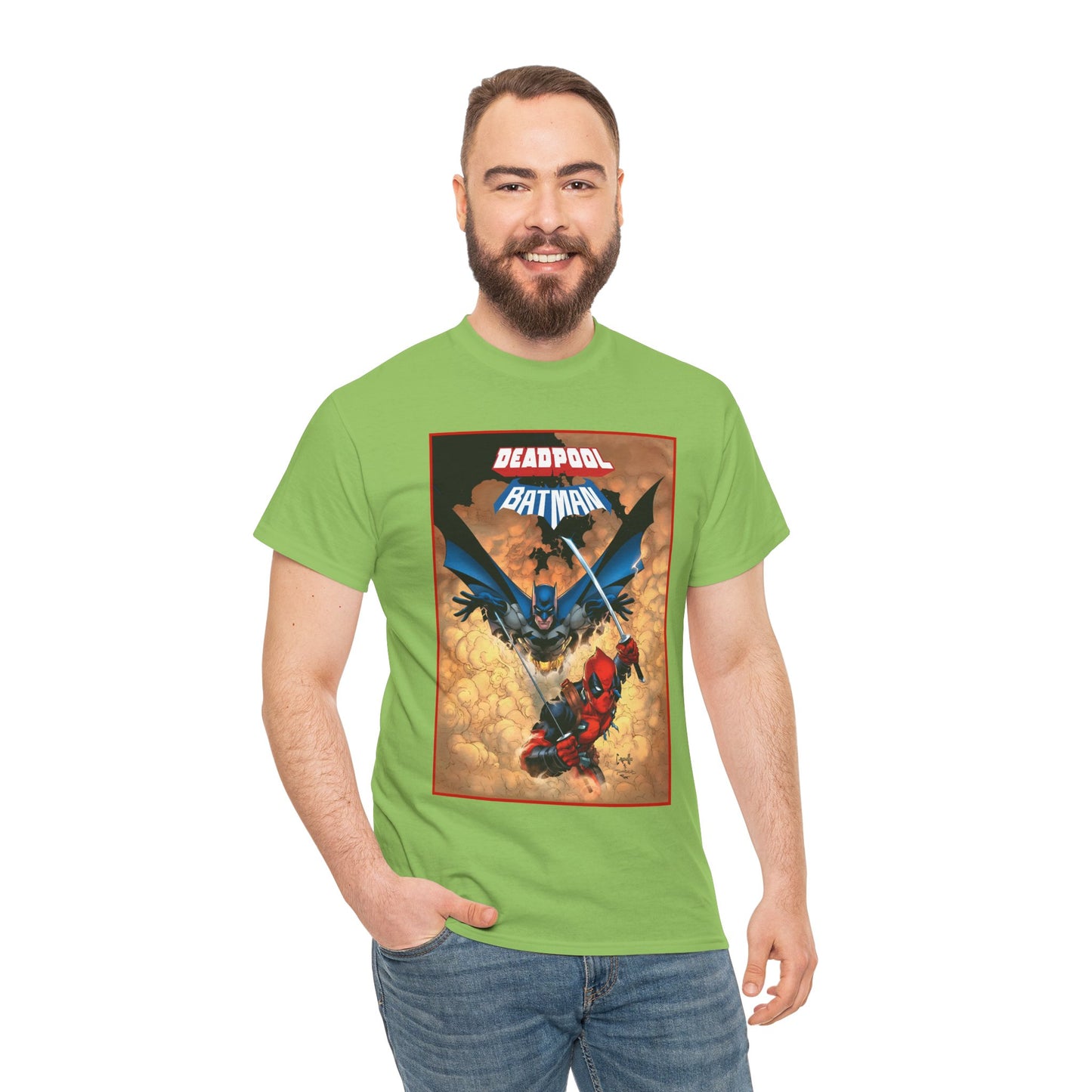 Deadpool & Batman T-Shirt - Greg Capullo Art - DC & Marvel Comics - Crossover - Slade Wilson, Bruce Wayne - 2025