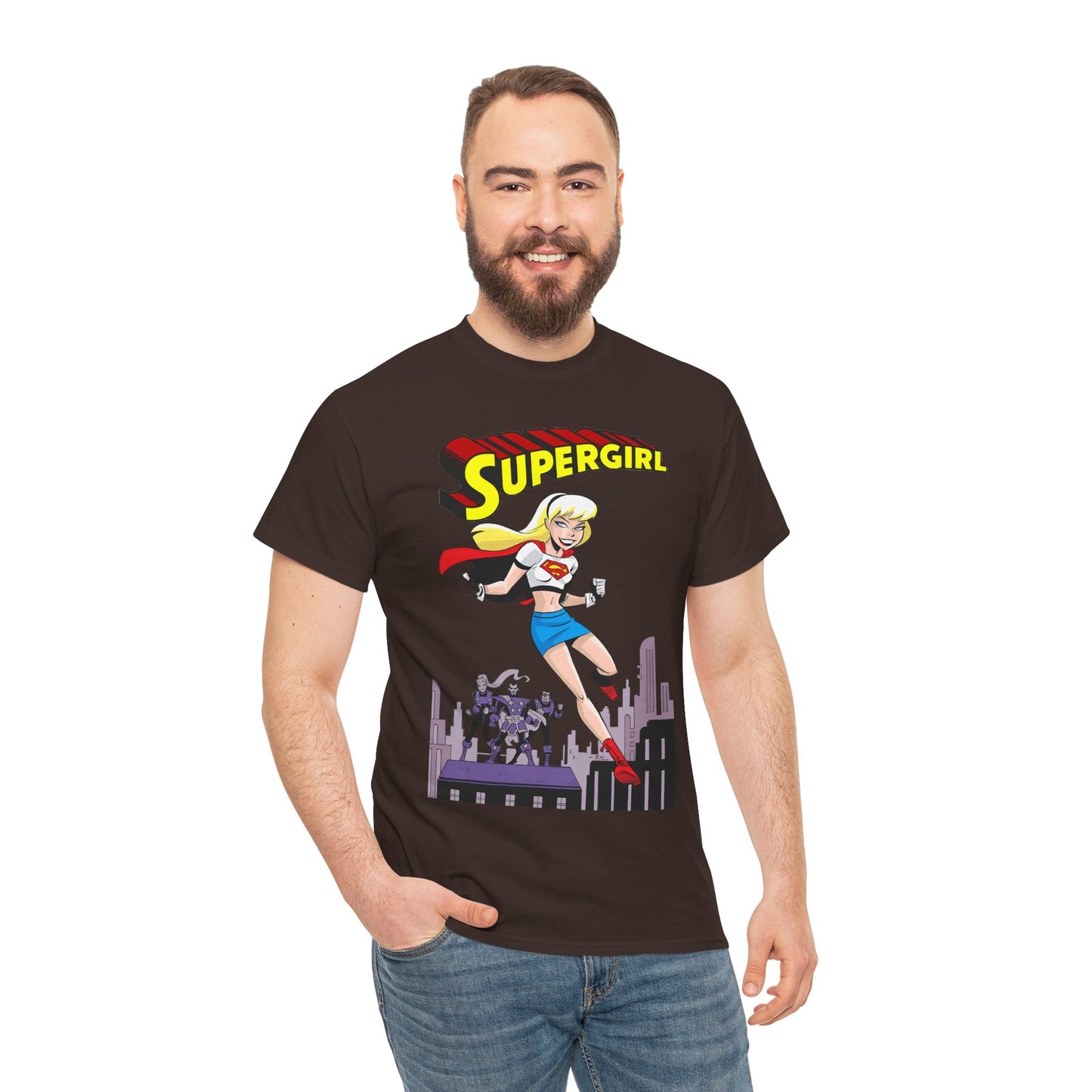 Supergirl T-Shirt - Bruce Timm Art - DC Comics Animated Series 1990s - Kara, Superman's Cousin