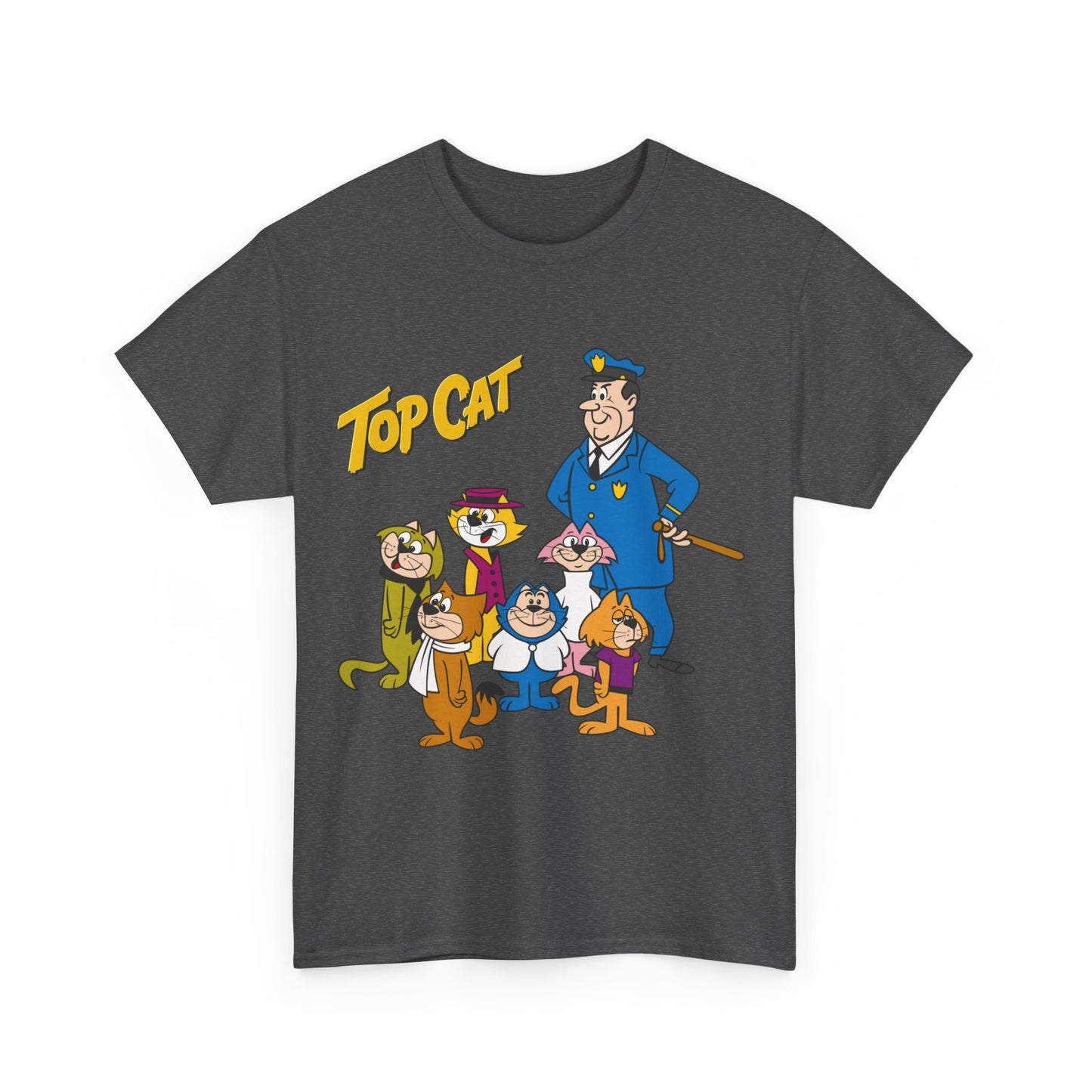 Top Cat & His Gang T-Shirt - Popular Hanna-Barbera 1960s TV Cartoon - Brain, Spook, Benny the Ball