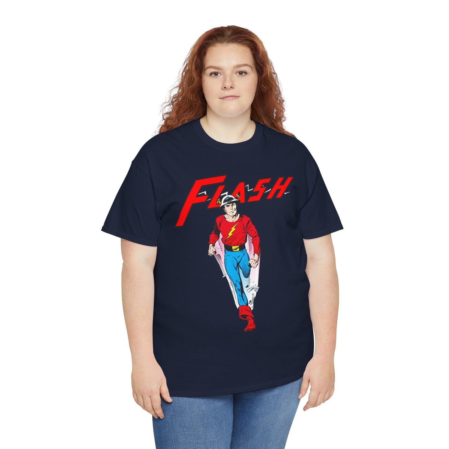 Golden Age Flash T-Shirt - John Byrne Art - Justice Society/JSA Member - Jay Garrick - Speedster