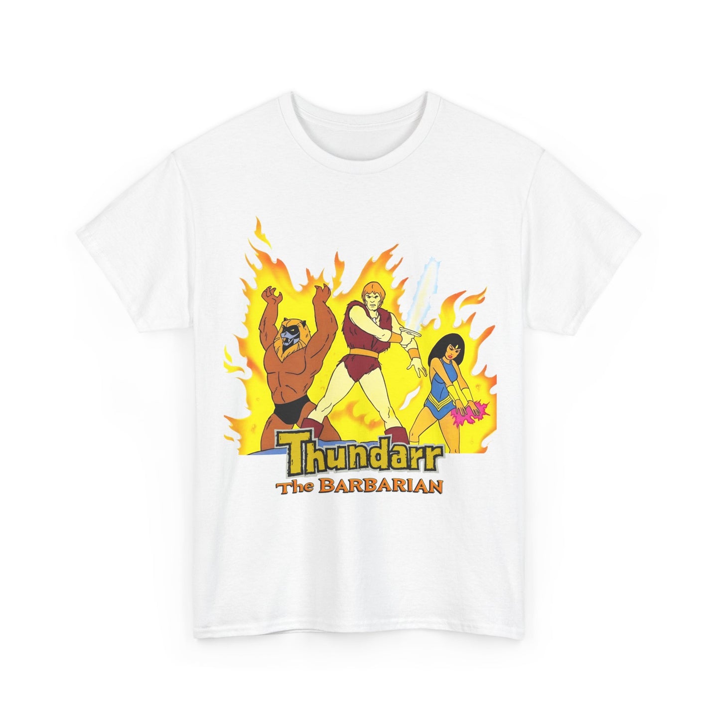 Thundarr the Barbarian T-Shirt - Princess Ariel, Ookla the Mok - Ruby-Spears Saturday Morning Cartoon - 1980s
