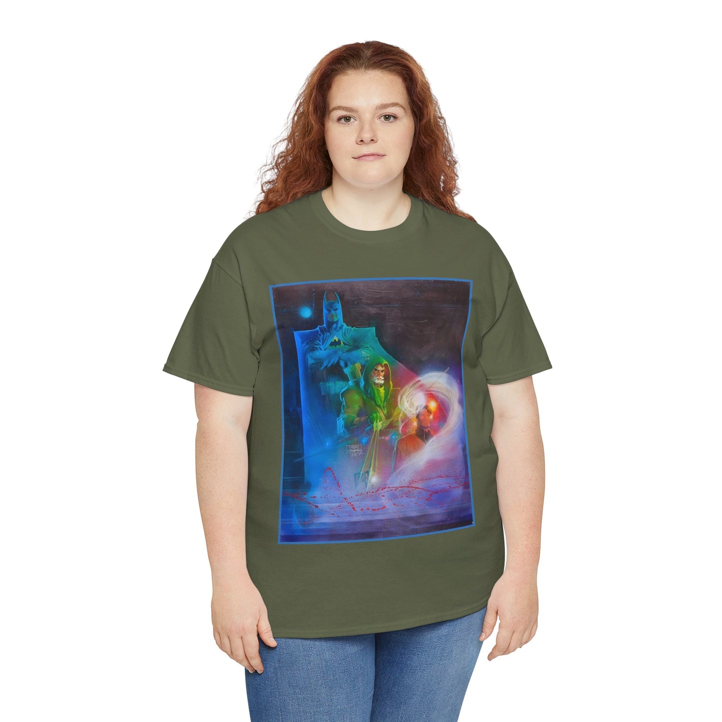Batman, Green Arrow, Question T-Shirt - Denys Cowan & Bill Sienkiewicz Art - DC Comics - Gotham City