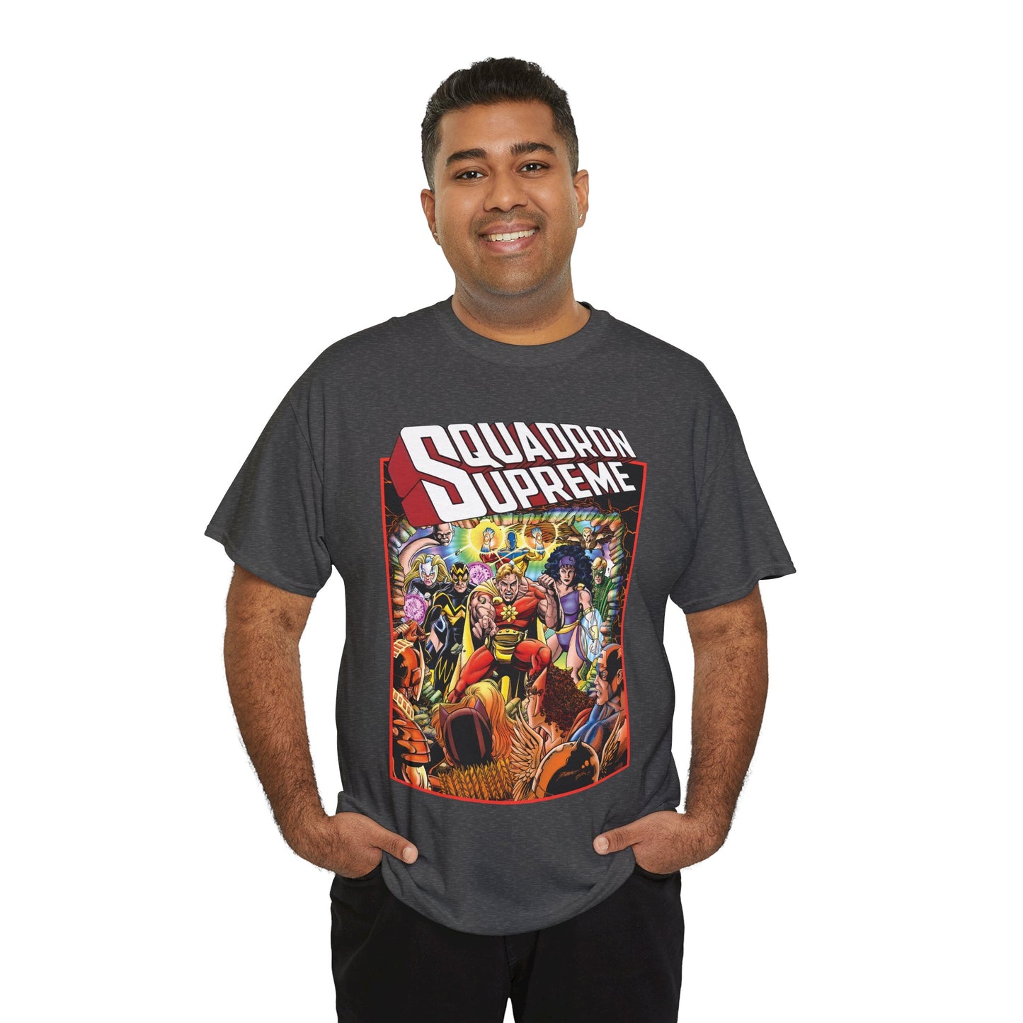 Squadron Supreme T-Shirt - George Perez Art - Hyperion, Nighthawk, Doctor Spectrum, Power Princess, Whizzer - Marvel Comics