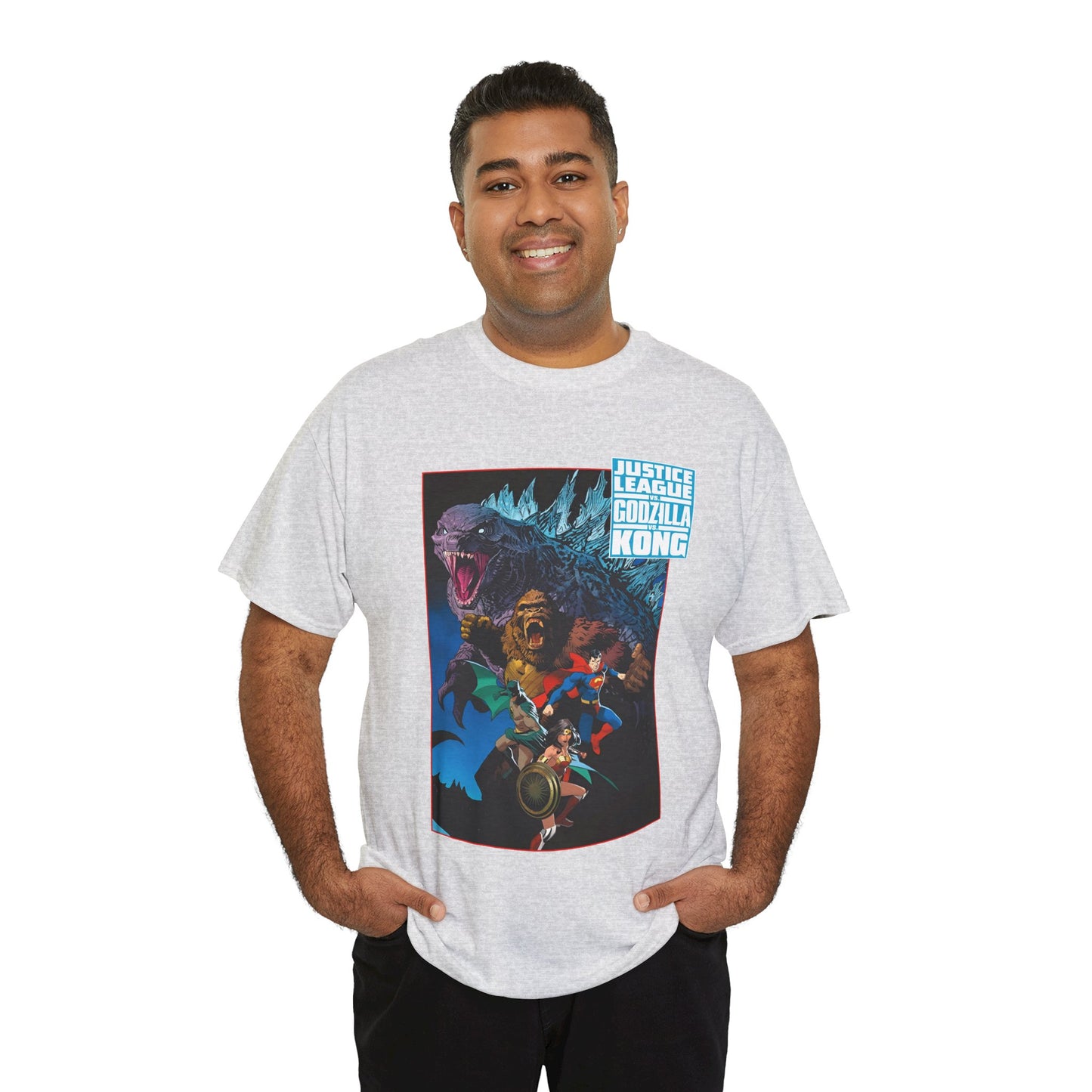 Justice League Vs Godzilla Vs Kong T-Shirt - Dan Mora Art - Wonder Woman, Superman, Batman - DC Comics