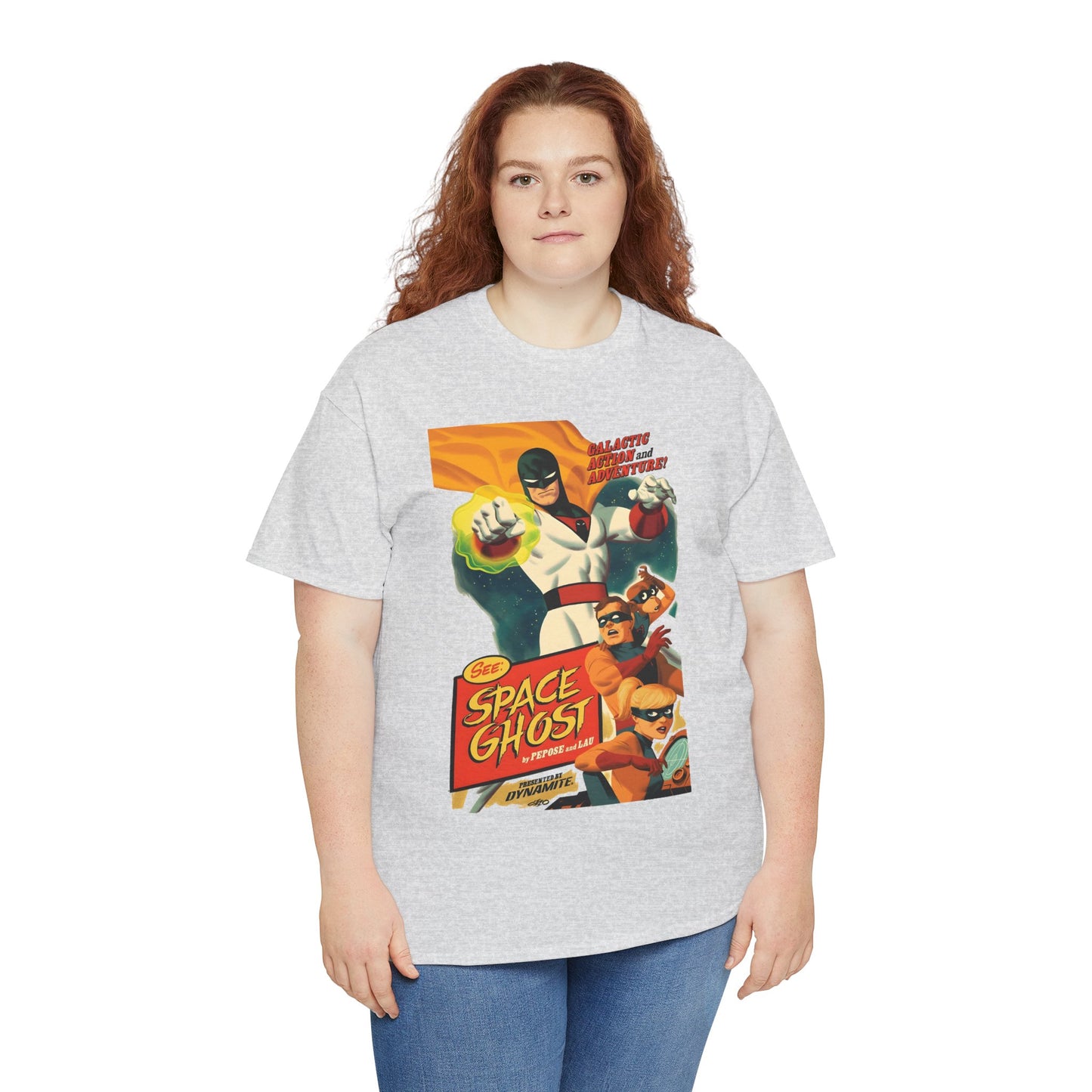 Space Ghost T-Shirt - Frank Cho Art - Jan, Jace & Blip - Movie Poster Style Artwork - Alex Toth Creation - Hanna-Barbera Cartoon