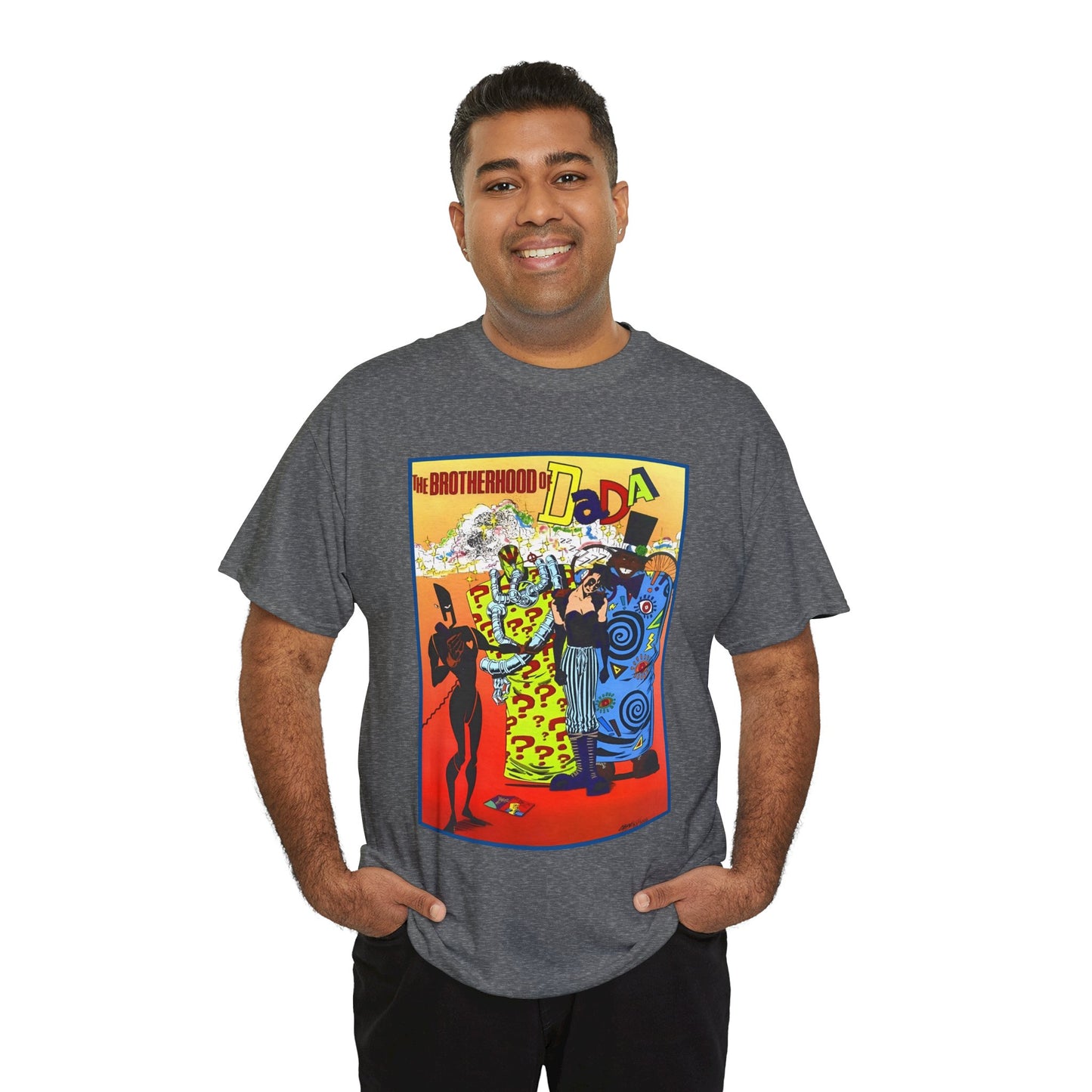 Brotherhood of Dada T-Shirt - Doom Patrol Foes - Mr Nobody, Quiz, Frenzy - DC Comics, Vertigo Comics - Grant Morrison Stories