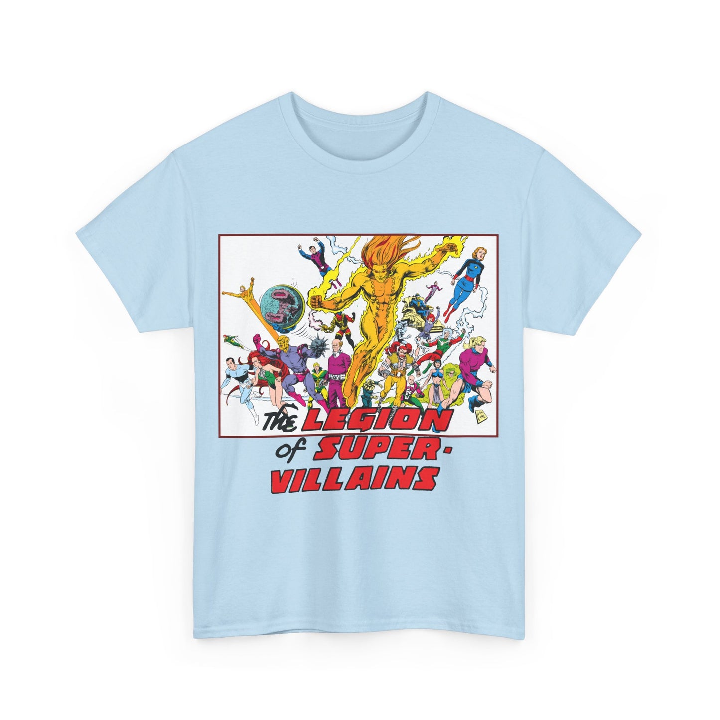 Legion of Super-Villains T-Shirt - Steve Lightle Art - LOSH, Legion of Super-Heroes Foes - Saturn Queen, Tyr, Lightning Lord, Spider Girl, Cosmic King, Nemesis Kid - DC Comics
