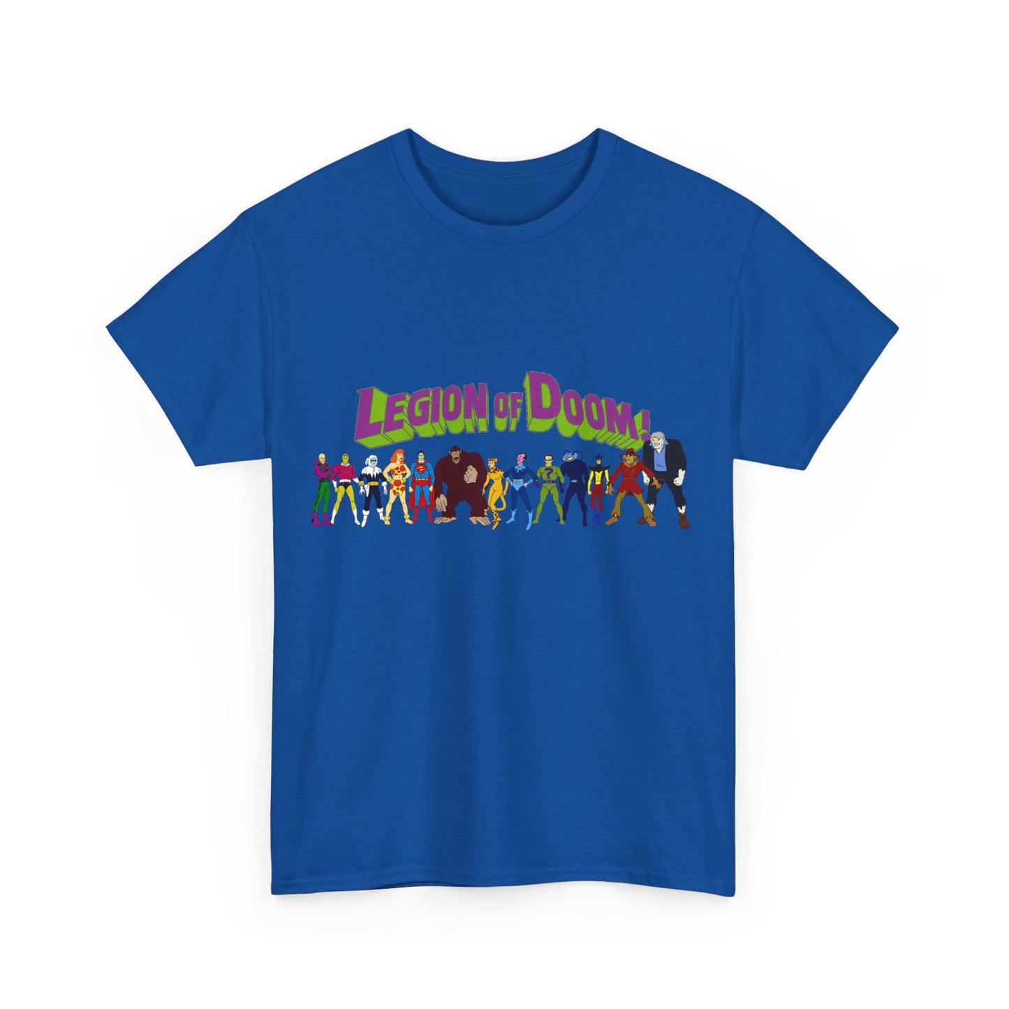Legion of Doom T-Shirt - Super Friends Villains - Lex Luthor, Giganta, Scarecrow, Grodd, Brainiac, Riddler, Sinestro, Cheetah - Hanna-Barbera Cartoon - Challenge of the Super Friends