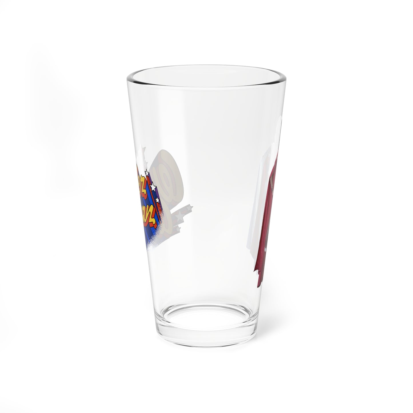 Wonder Woman Pint Glass, 16oz - Lynda Carter - Diana Prince of Paradise Island - 1970s Superhero TV - DC Comics