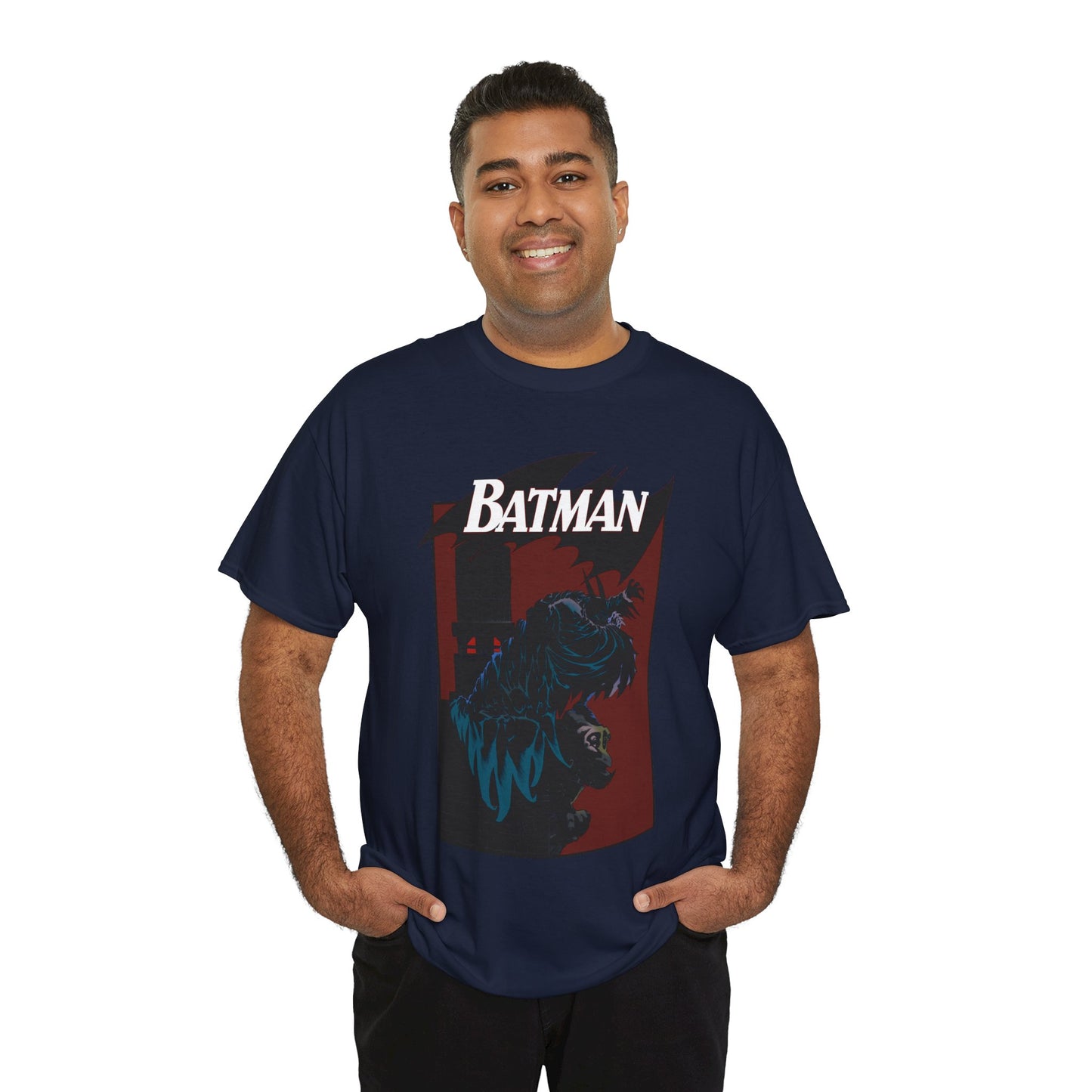 Batman T-Shirt - Kelley Jones Art - 1990s Dark Knight Detective Artwork - Perched on a Gargoyle - DC Comics