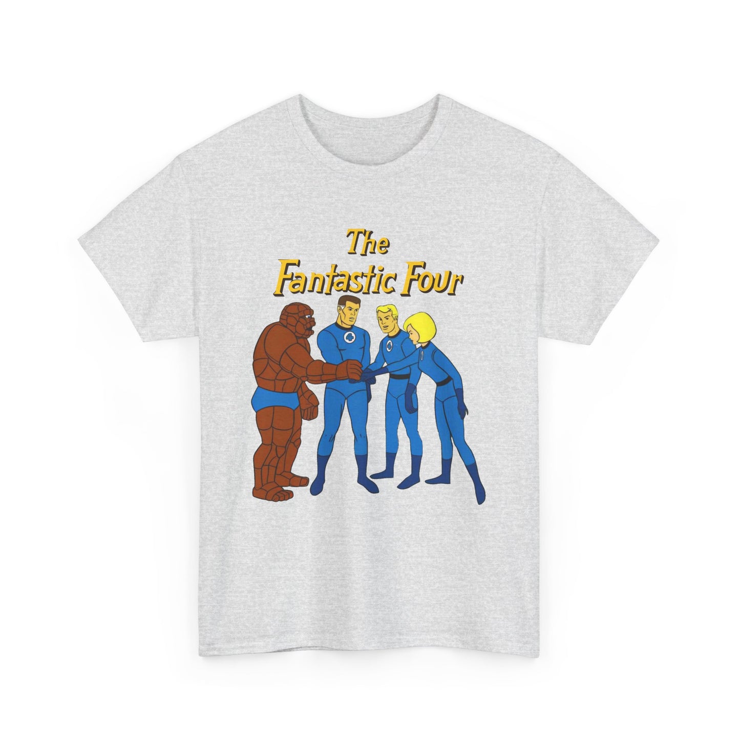 Fantastic Four T-Shirt - Hanna-Barbera 1960s Cartoon - Human Torch, The Thing, Invisible Woman - Marvel Comics
