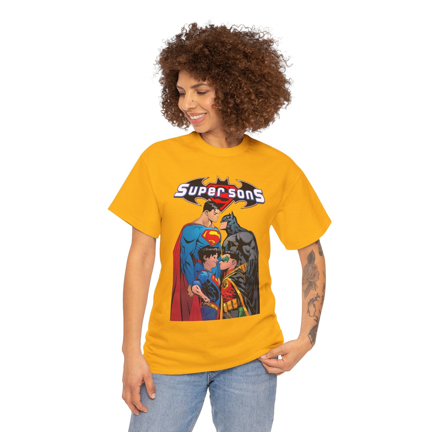 Super Sons T-Shirt - Jorge Jimenez Art - Superman, Batman, Jon Kent, Damian Wayne - DC Comics - Sons of Superman & Batman