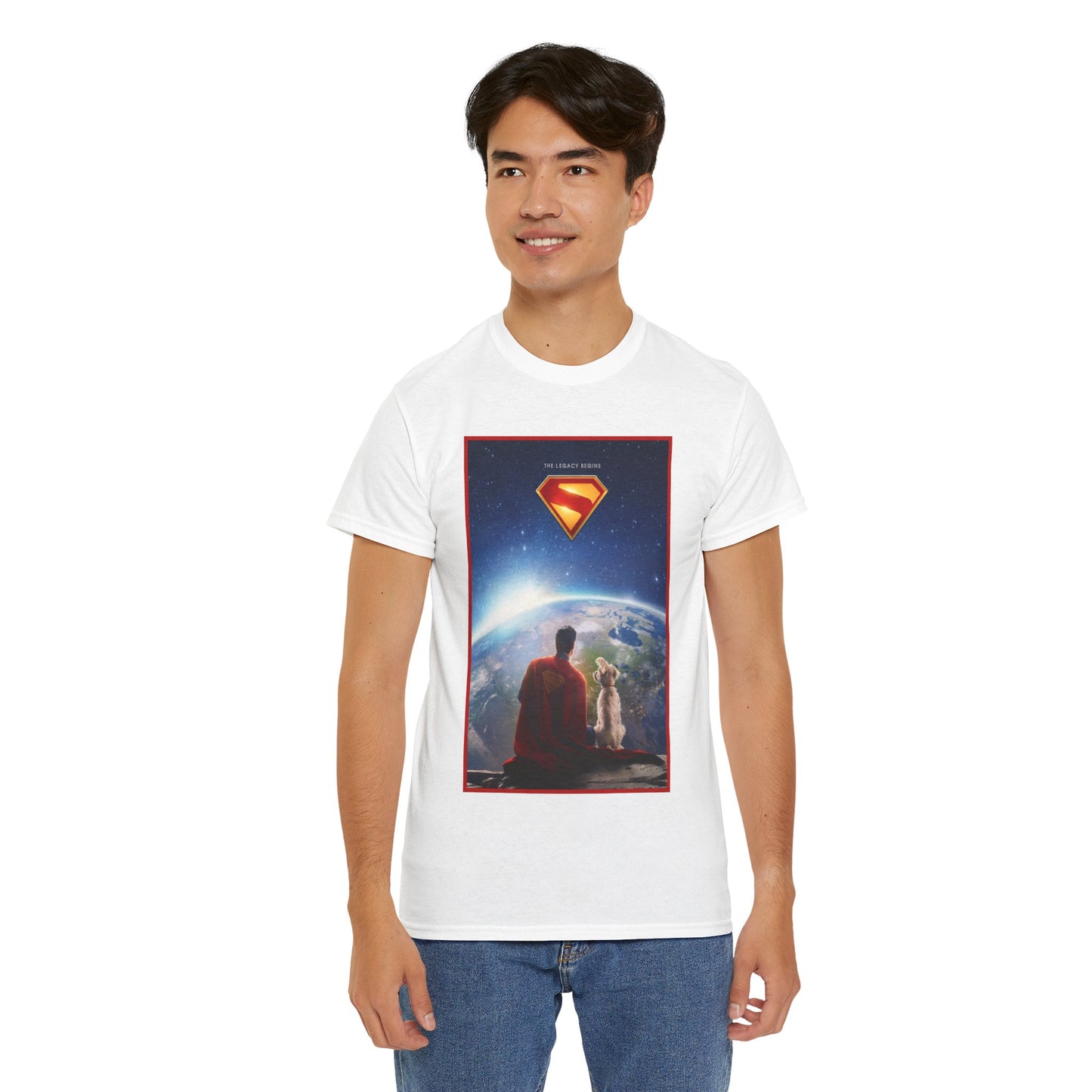 Superman Legacy T-Shirt - 2025 James Gunn Movie Scene - Clark & Krypto On the Moon - David Corenswet - DC Comics - Man of Steel