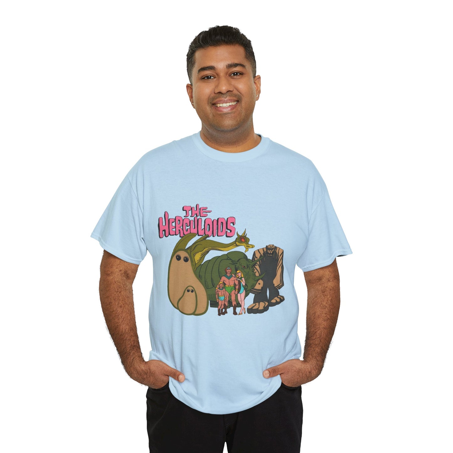 Herculoids T-Shirt - Popular 1960s Hanna-Barbera Cartoon - Zandor, Tara, Dorno, Gloop & Gleep - Amzot - Alex Toth Designs