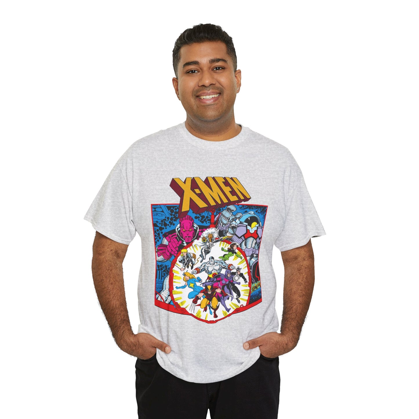 Uncanny X-Men T-Shirt - Arthur Adams Art - Wolverine, Havok, Rogue, Colossus, Psylocke, Longshot, Storm, Dazzler - High Evolutionary - Marvel Comics
