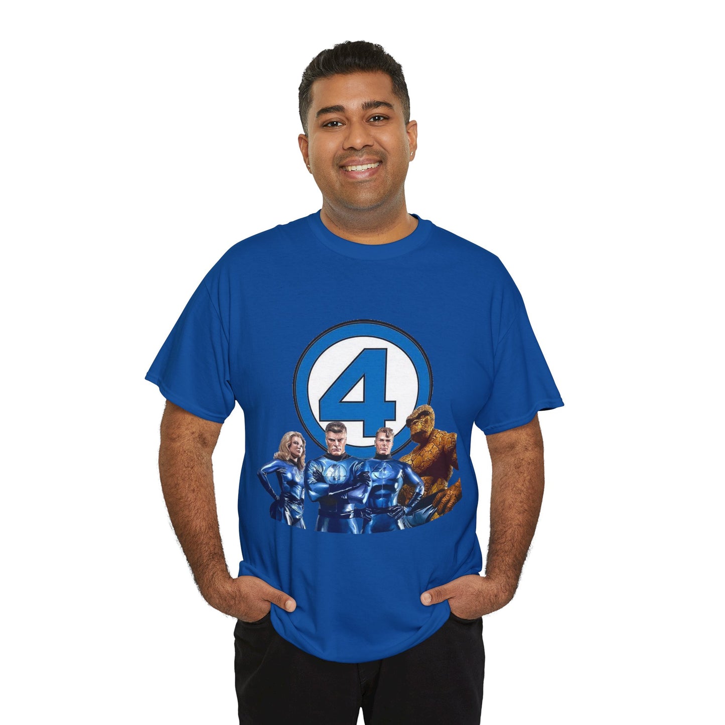 Fantastic Four T-Shirt - Alex Ross Art - 2025 MCU Movie - Iconic Marvel Comics Characters - Human Torch, Invisible Woman, The Thing, Reed Richards