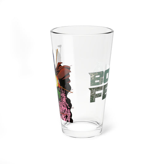 Boba Fett Pint Glass, 16oz - Star Wars, The Empire Strikes Back - SW, TESB - Bounty Hunter, Cloud City, Jango Fett - Marvel Comics Art - 1970s/1980s Comics